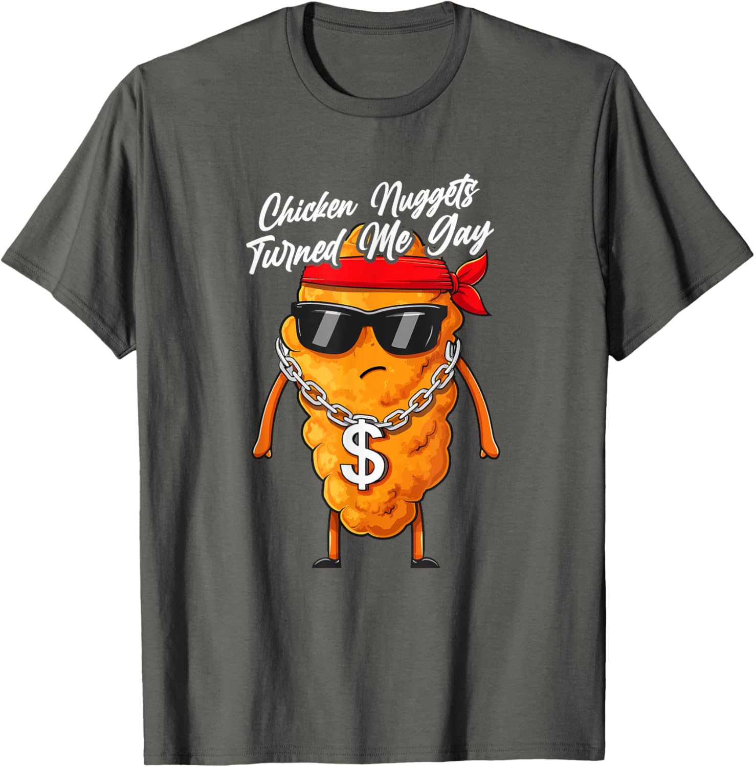 Funny Chicken Nuggets Turned Me Gay T-Shirt for Pizza Lovers - 3