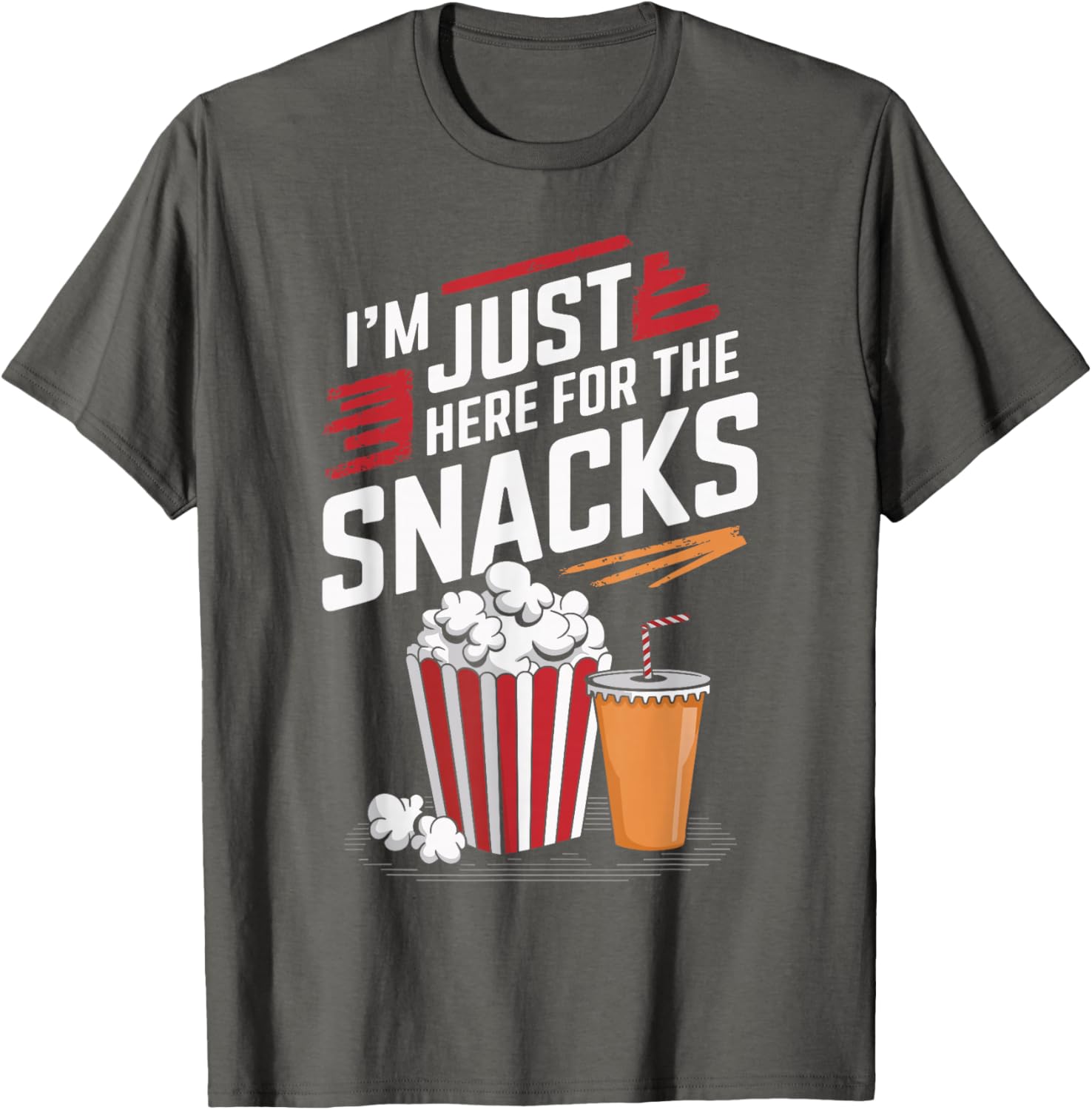 Funny Food Lover T-Shirt I'm Just Here For The Snacks Gift for Foodies - 22