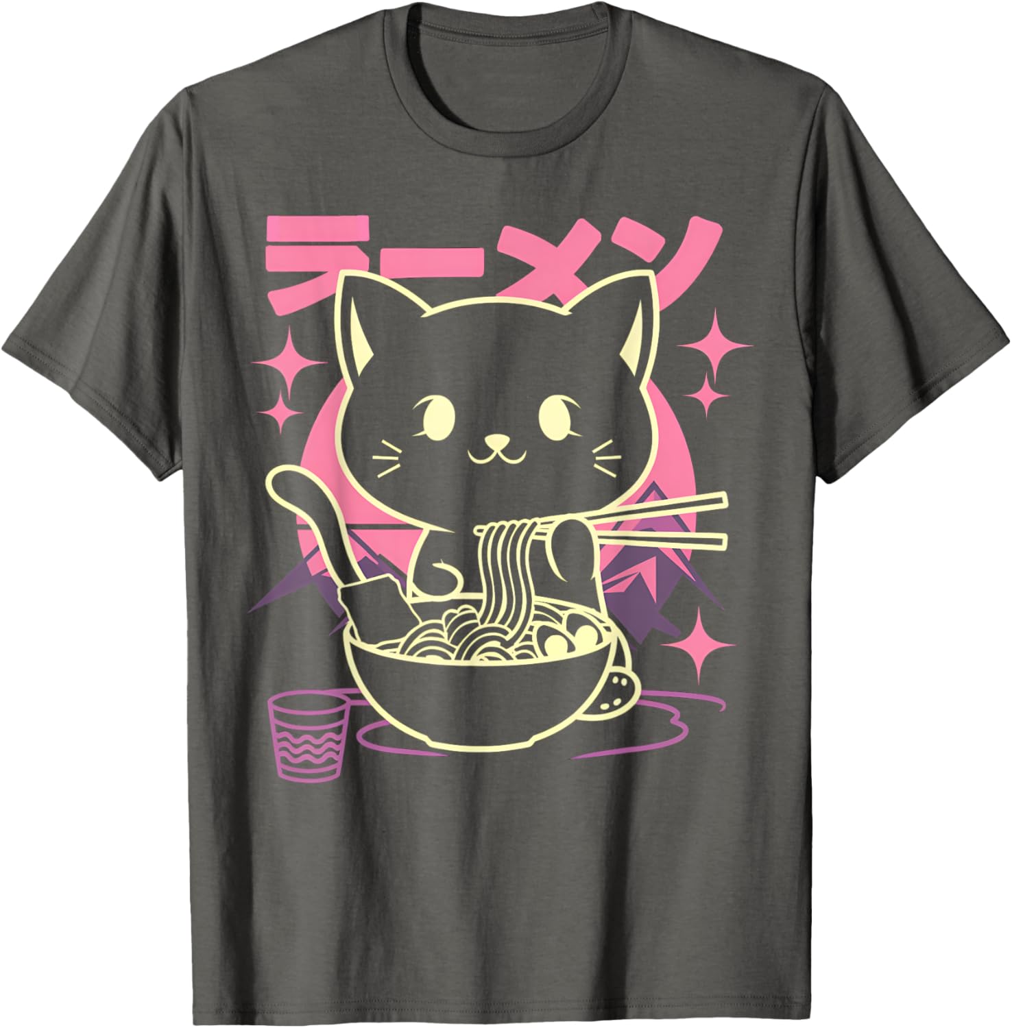 Cute Cat Ramen Kawaii Anime T-Shirt Gift for Men, Women, and Kids - 9