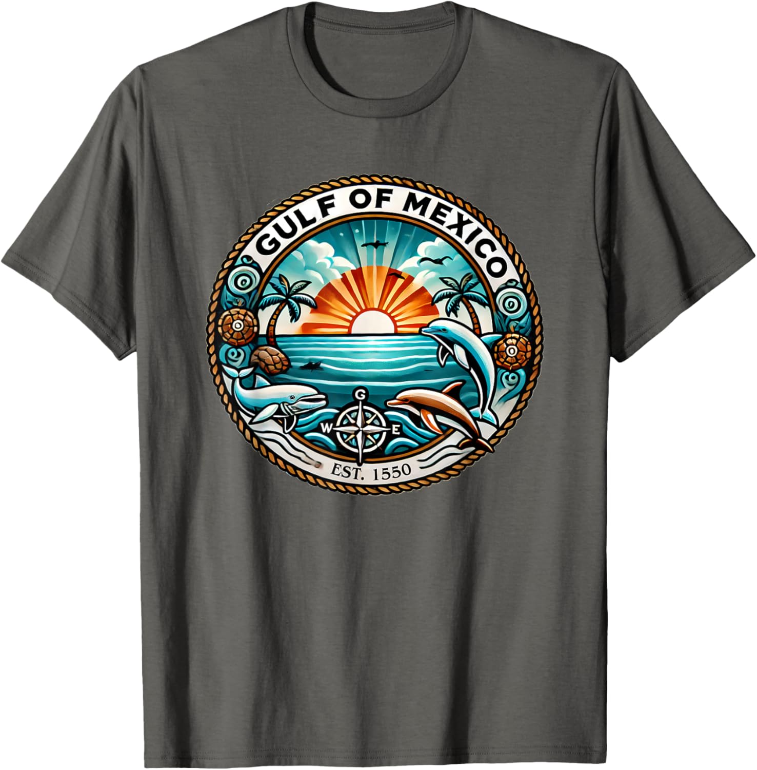 Gulf of Mexico Sunset T-Shirt - Vibrant Caribbean Beach Design - 11