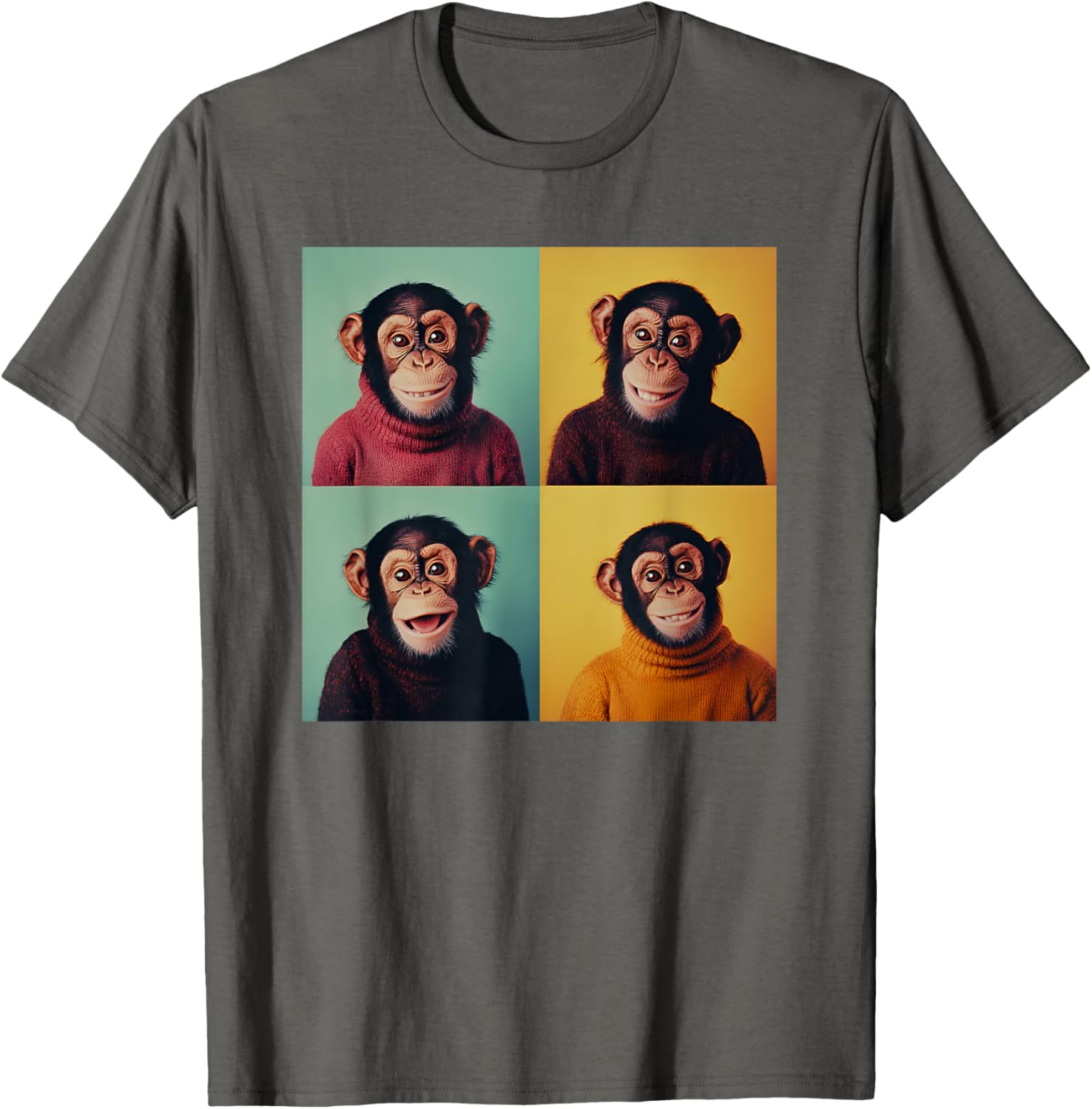 Funny Monkey Chimp T-Shirt for Animal Lovers - Awkward Photoshoot Design - 11