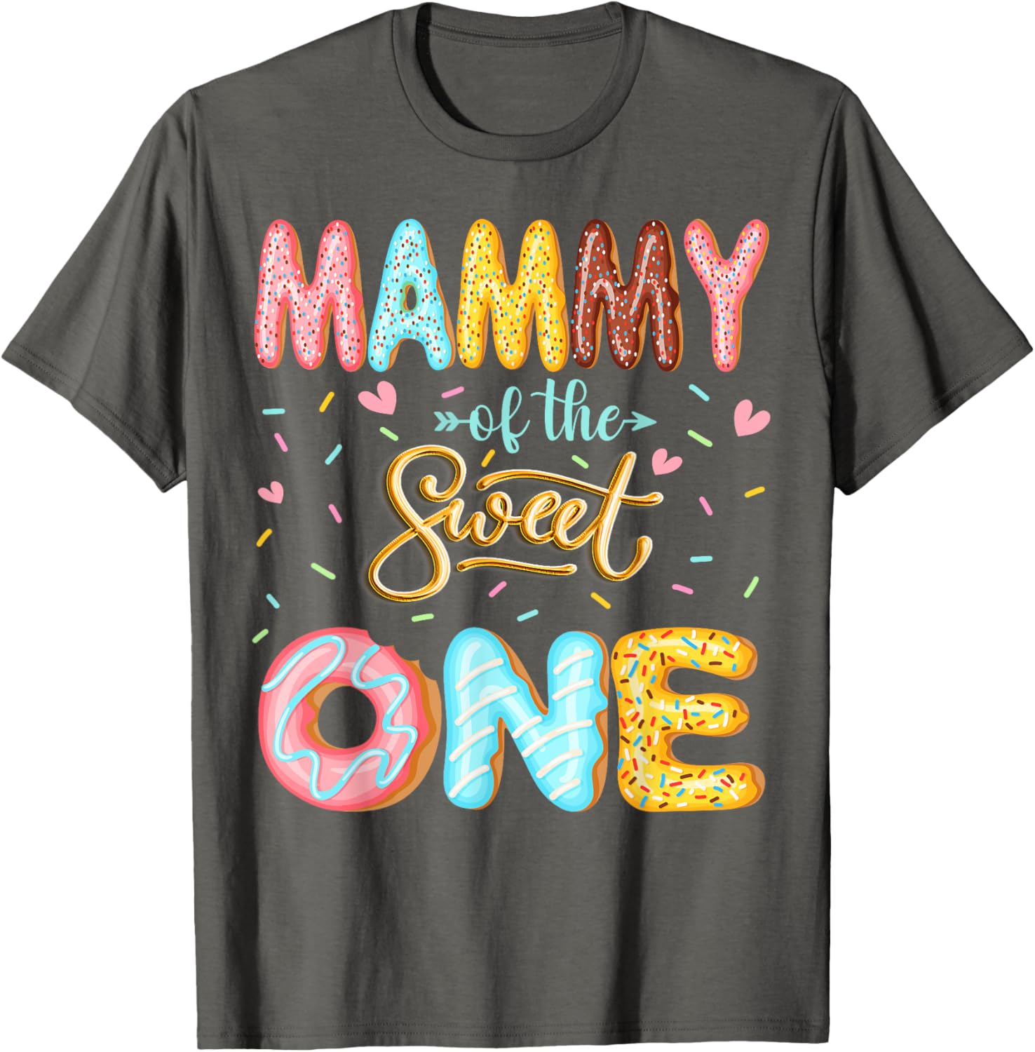 Cute Mammy Of The Sweet One Donut Lover T-Shirt for 1st Birthday - 2