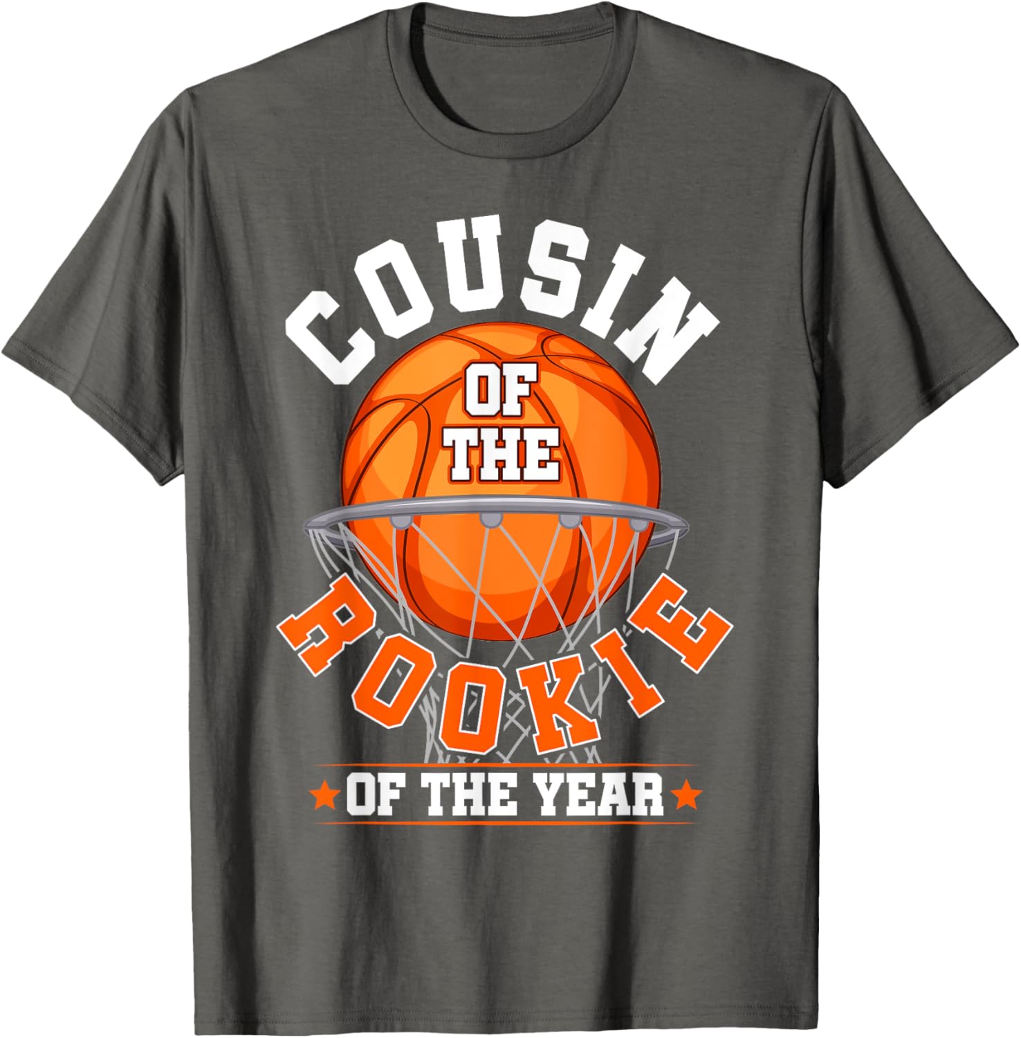 Cousin of Rookie 1st Birthday Basketball Family Matching T-Shirt - 10