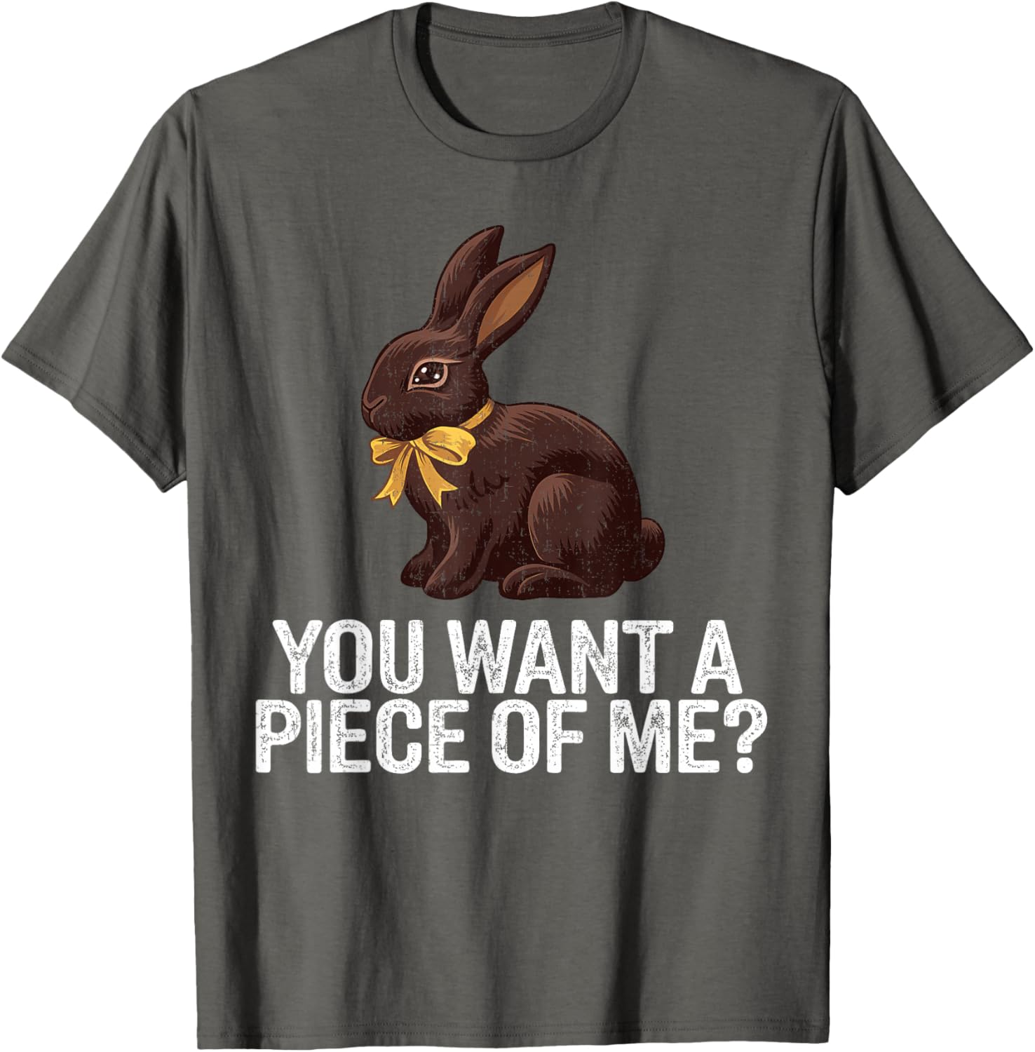 Cute Easter Rabbit Chocolate Bunny Graphic T-Shirt for Fun Holiday Style - 22