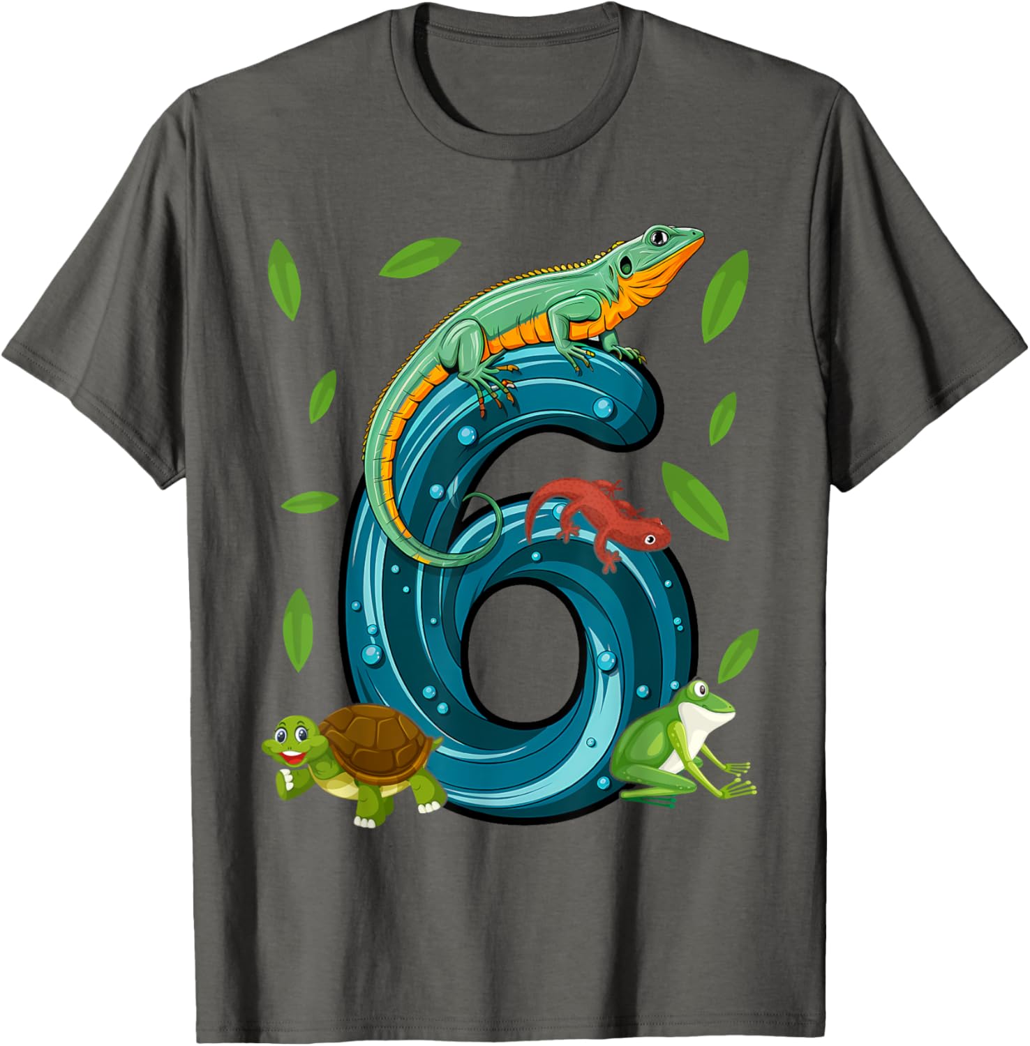 Cute Lizard T-Shirt for 6 Year Olds Birthday Party Celebrations - 7