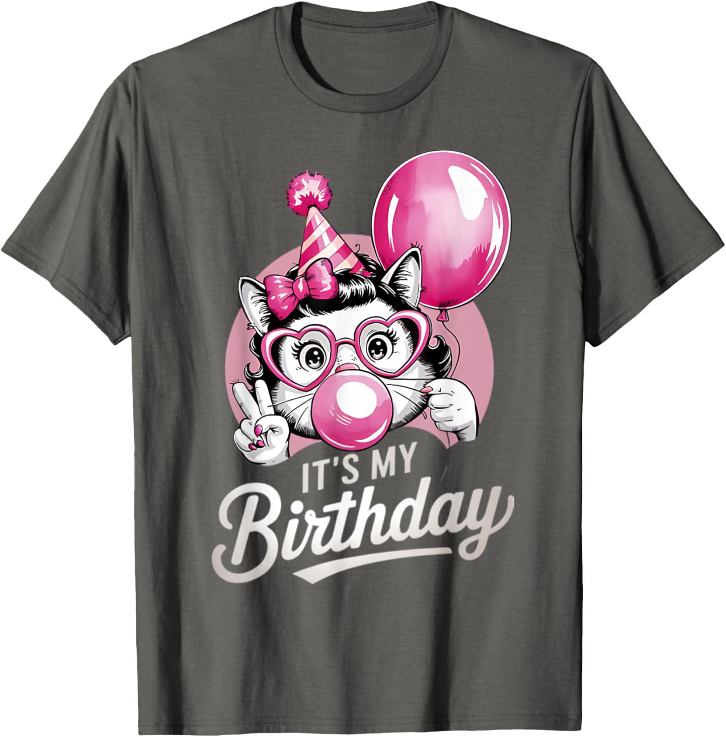 Cute Retro Monkey Birthday T-Shirt for Girls - Perfect Party Outfit! - 1