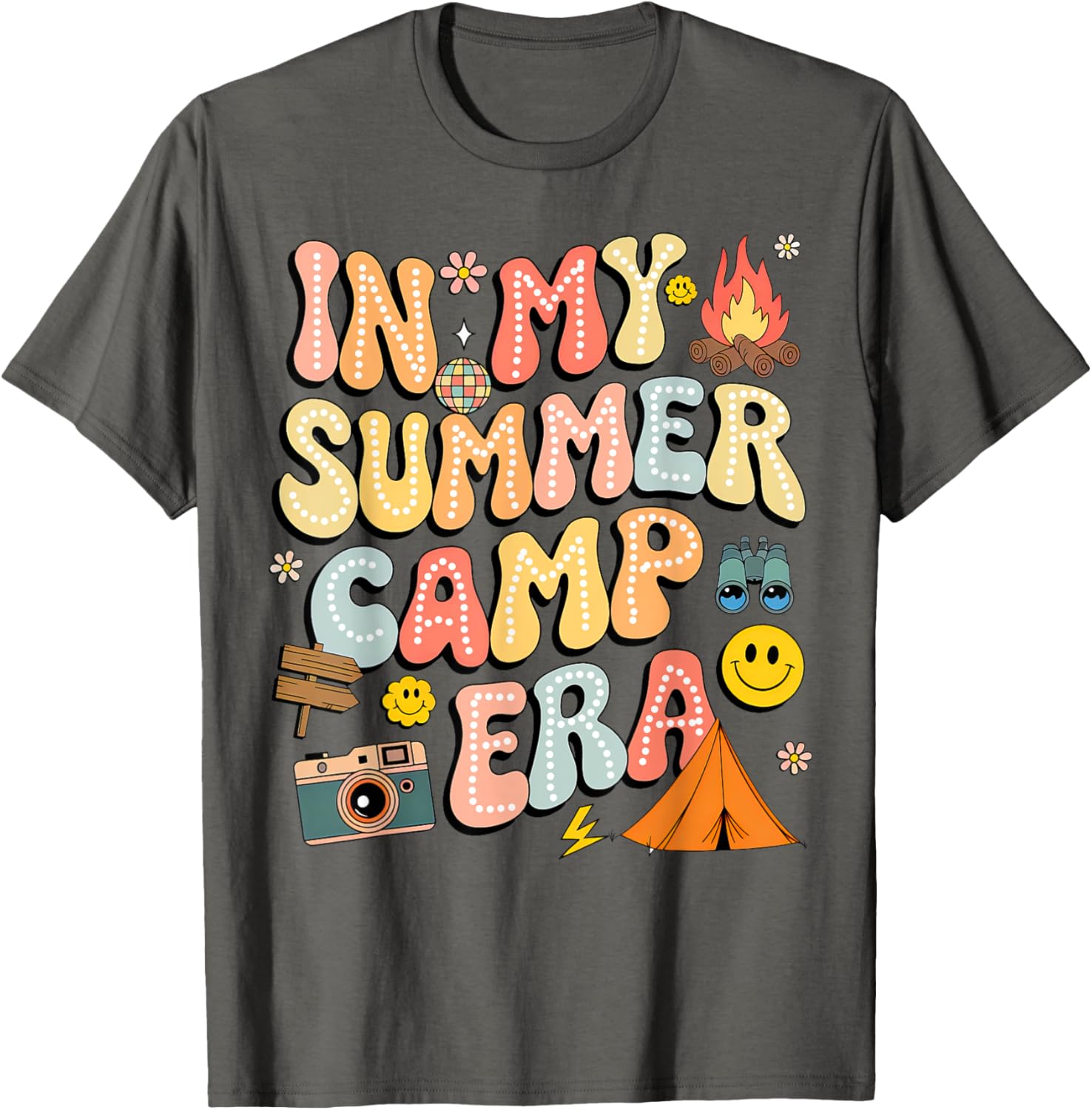 Groovy Summer Camp Crew Last Day of School T-Shirt for Fun Adventures - 1