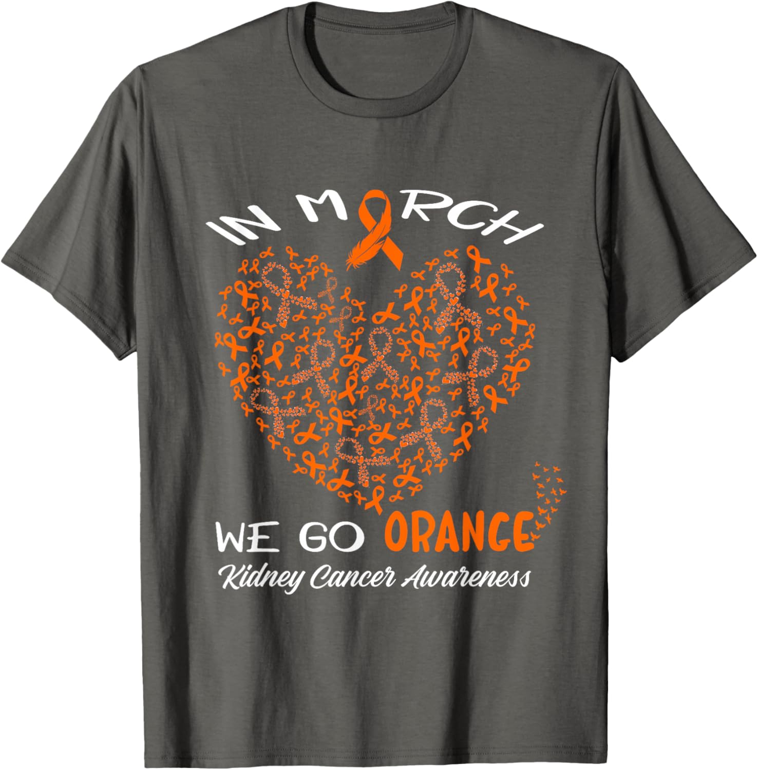 Go Orange T-Shirt for American Kidney Cancer Awareness in March - 3