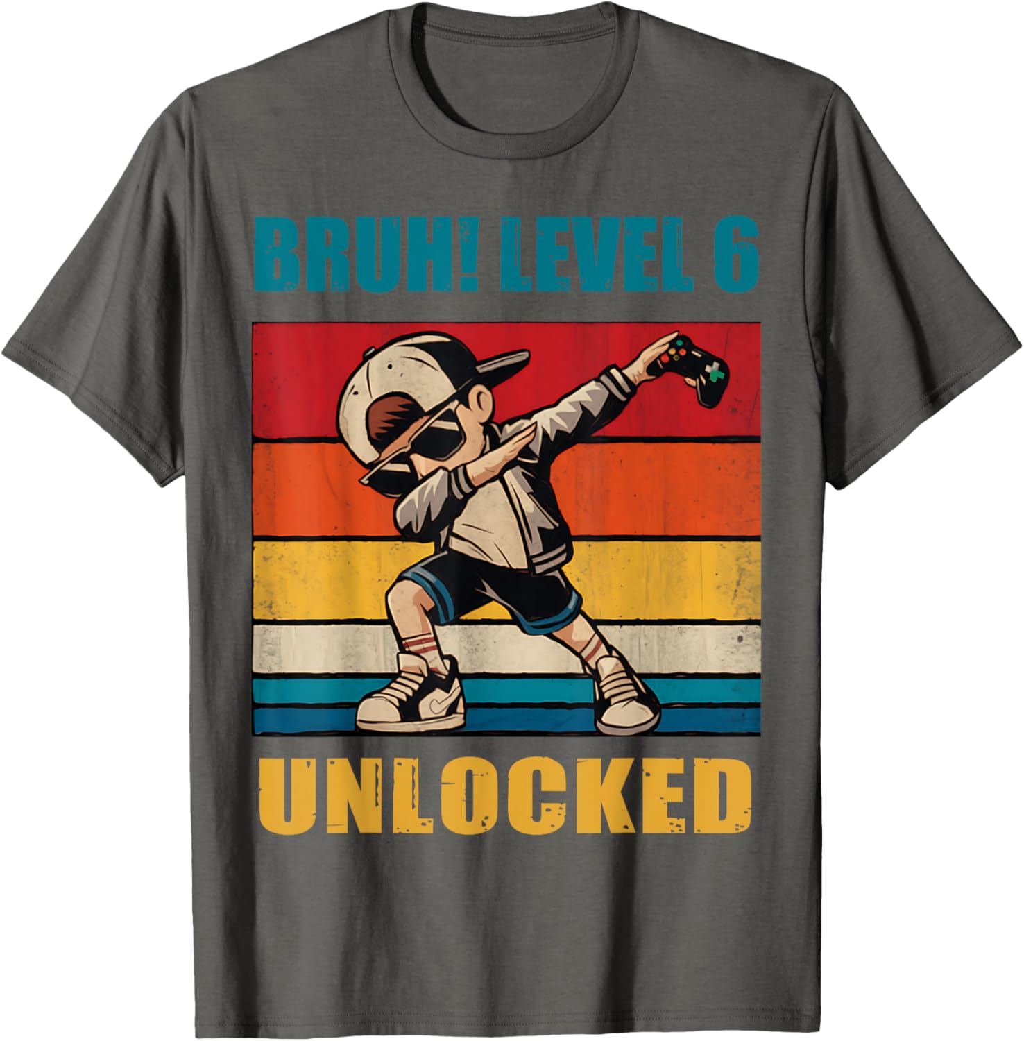 Cool Dabbing Gamer T-Shirt for 6 Year Old Birthday Celebration - 8