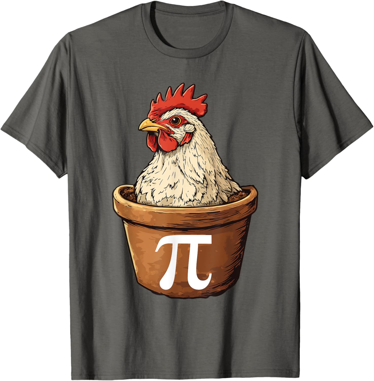 Funny Chicken Pot Pi Math T-Shirt for Math Lovers and Foodies - 7