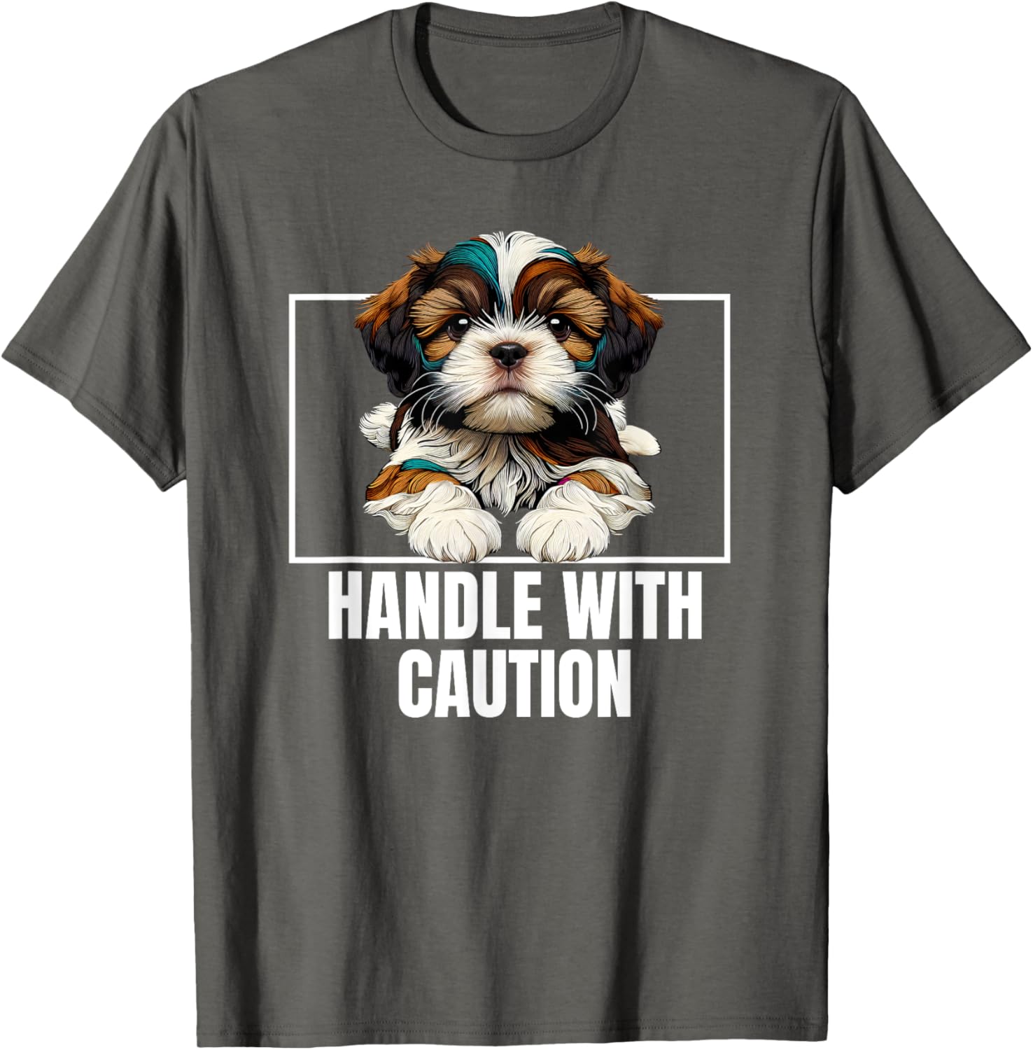 Cute Shih Tzu Handle With Care T-Shirt for Dog Lovers and Owners - 3