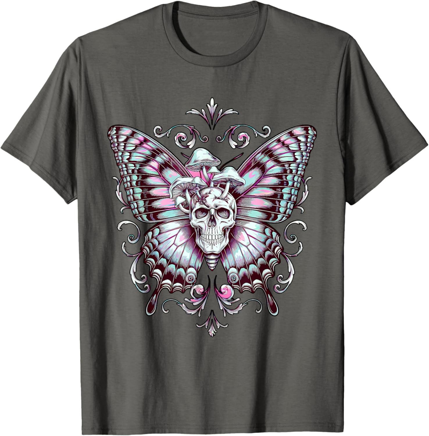 Fairy Grunge Skeleton Butterfly Wings T-Shirt for Aesthetic Fashion - 8