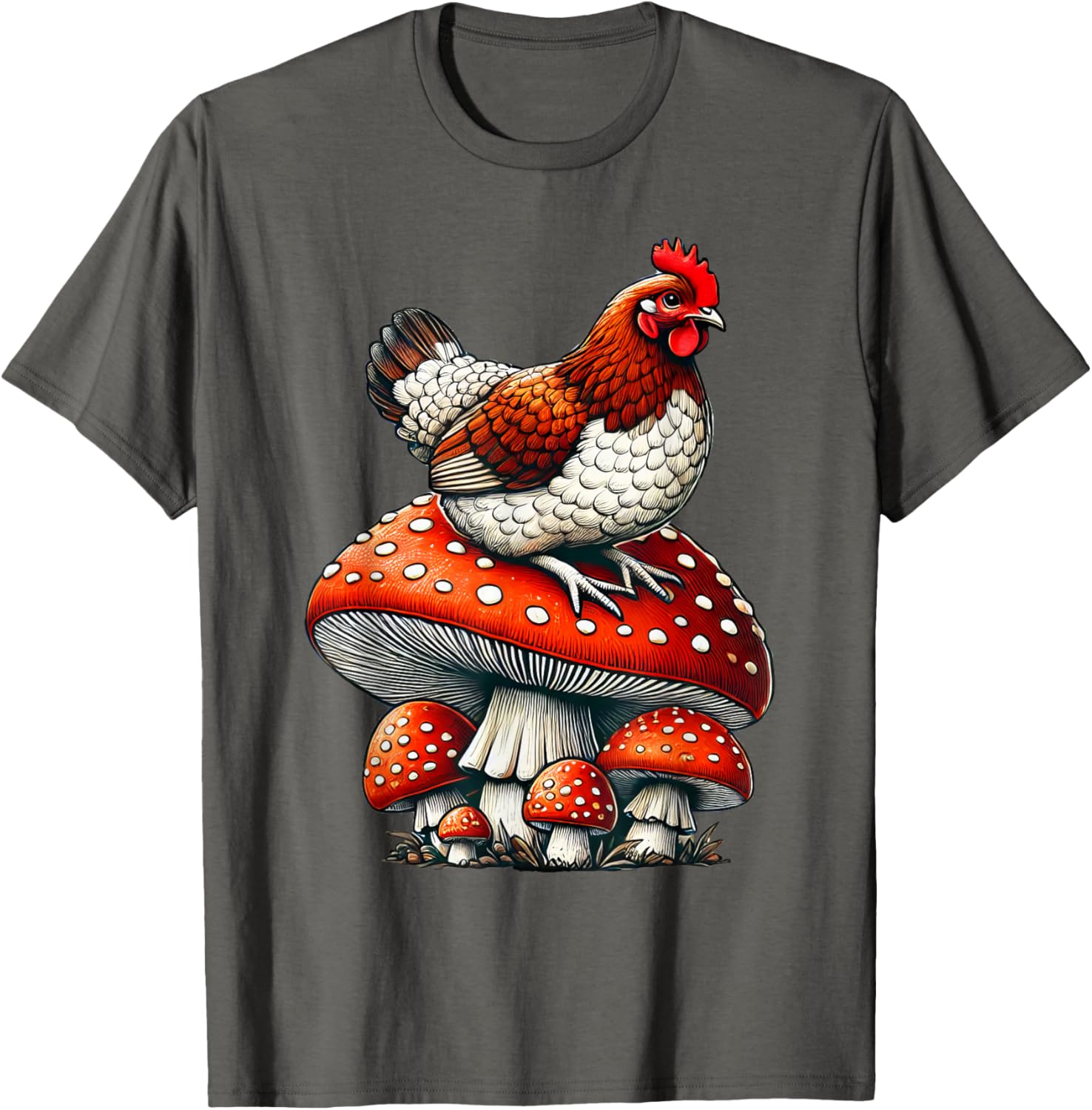 Cute Chicken Mushroom T-Shirt for Fun and Stylish Casual Wear - 18