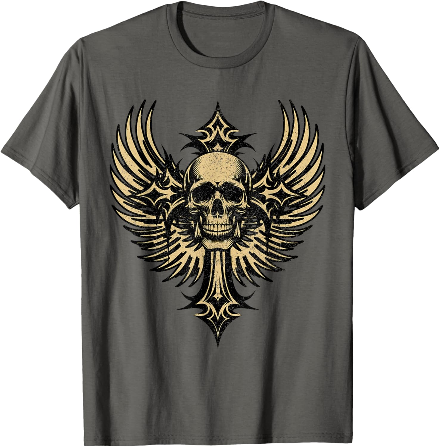 Grunge Skull Cross Gothic Aesthetic T-Shirt for Stylish Individuals - 9