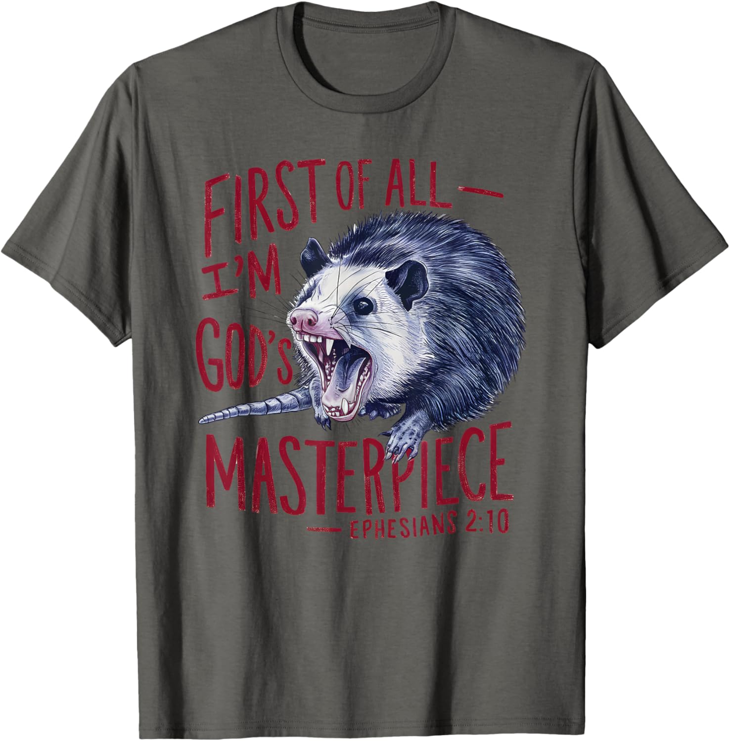 Funny Raccoon T-Shirt I'm God's Masterpiece Gift for Animal Lovers - 9
