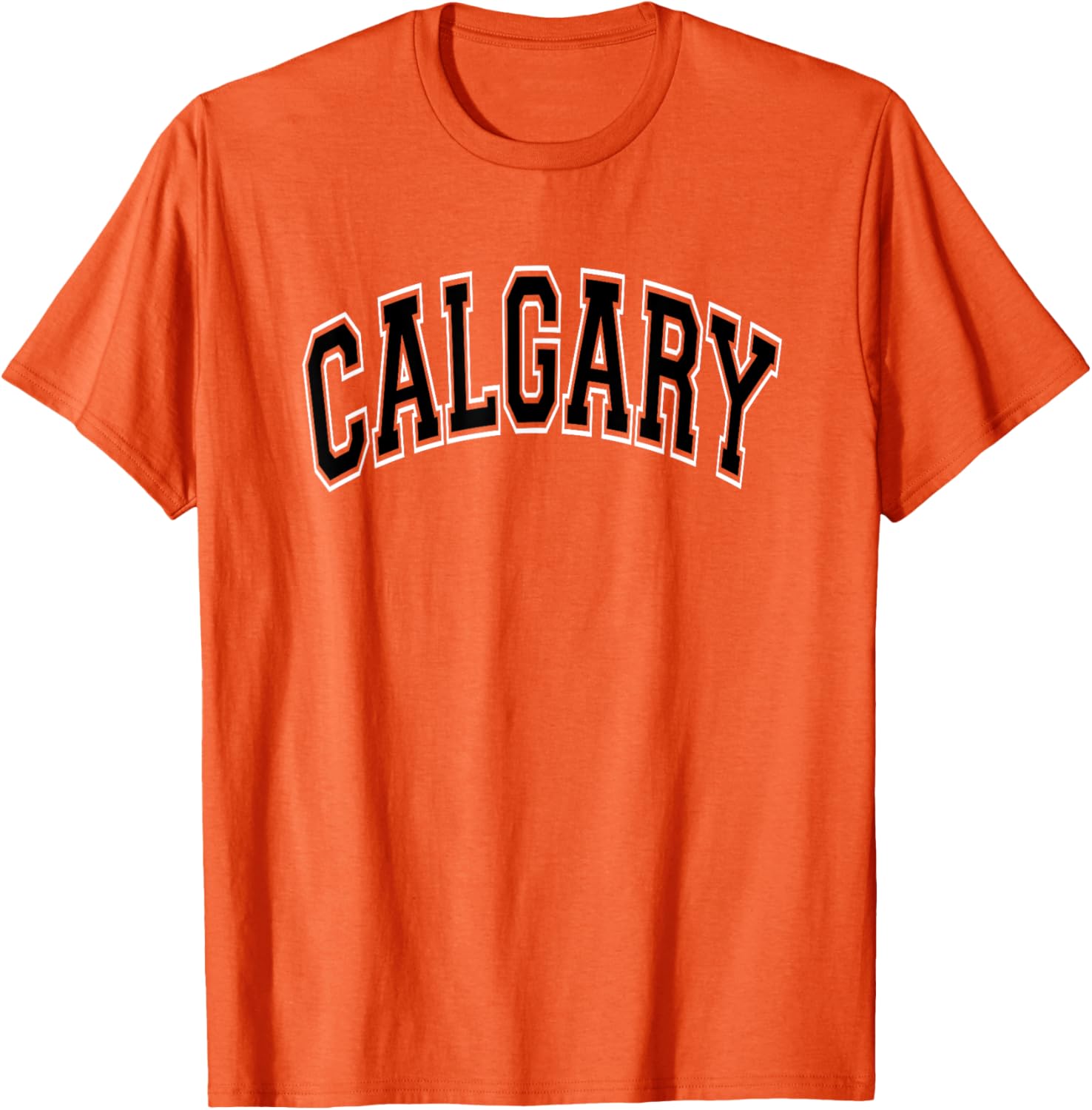 Calgary Arched Black Text T-Shirt Comfortable Casual Wear for Everyday Style - 12