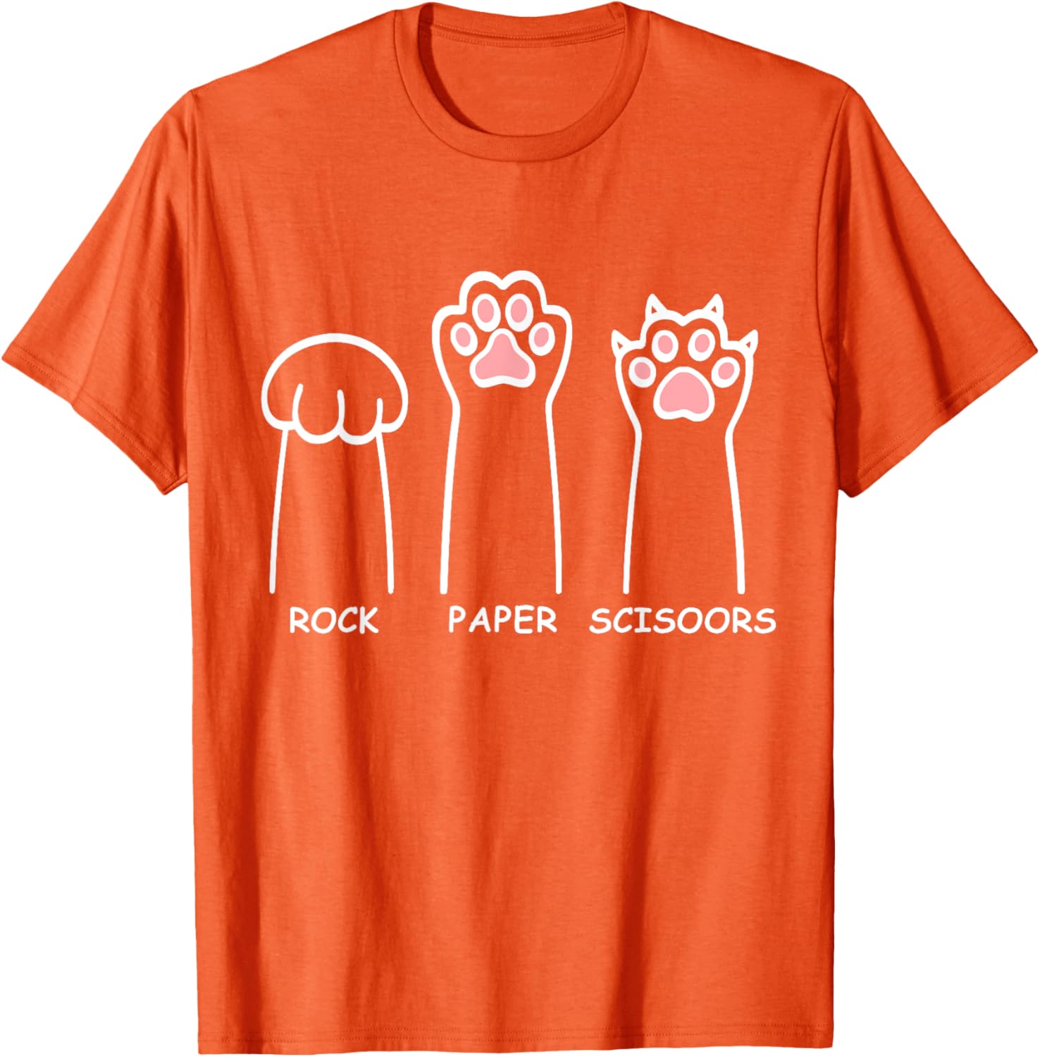 Funny Cat Paws Rock Paper Scissors T-Shirt for Men and Women - 13