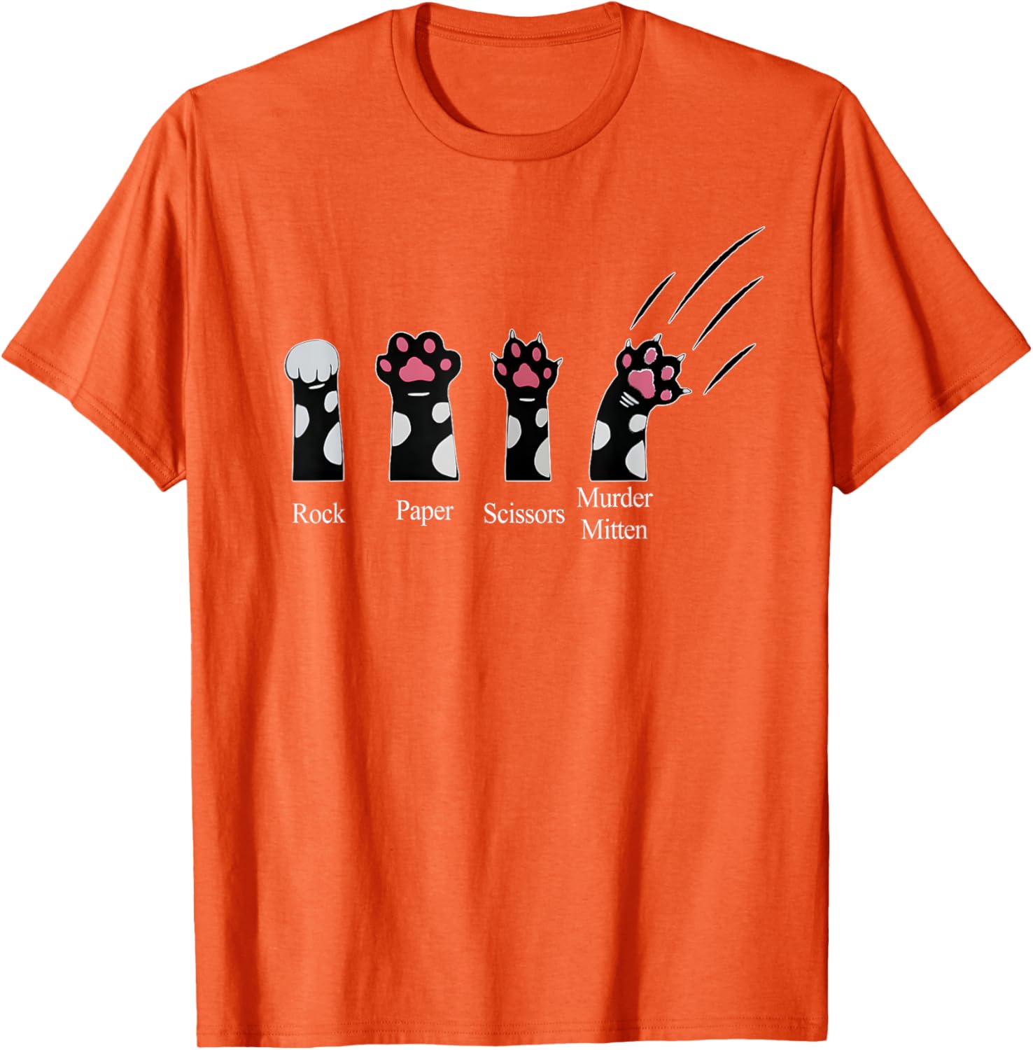 Cute Cats Rock Paper Scissors Murder Mittens Funny T-Shirt for Cat Lovers - 26