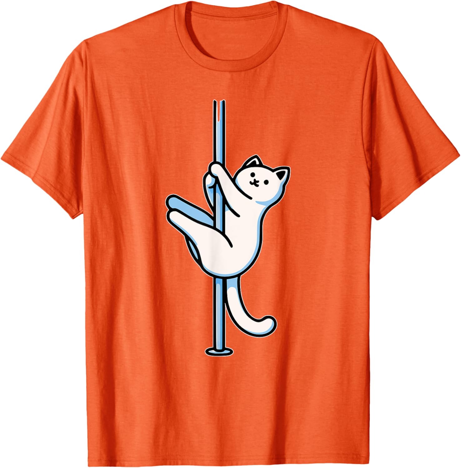 Funny Cat Pole Dancer T-Shirt Adorable Gift for Cat Lovers-Unisex Design - 25
