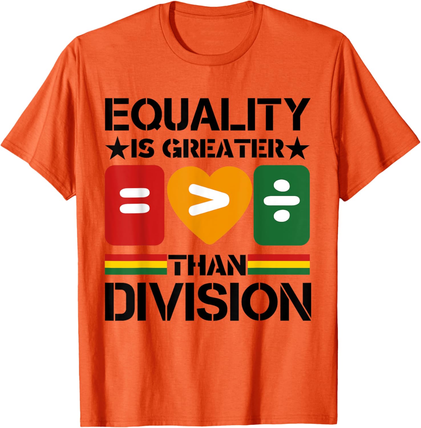 Equality Over Division Black History Month Math Pride T-Shirt - 11
