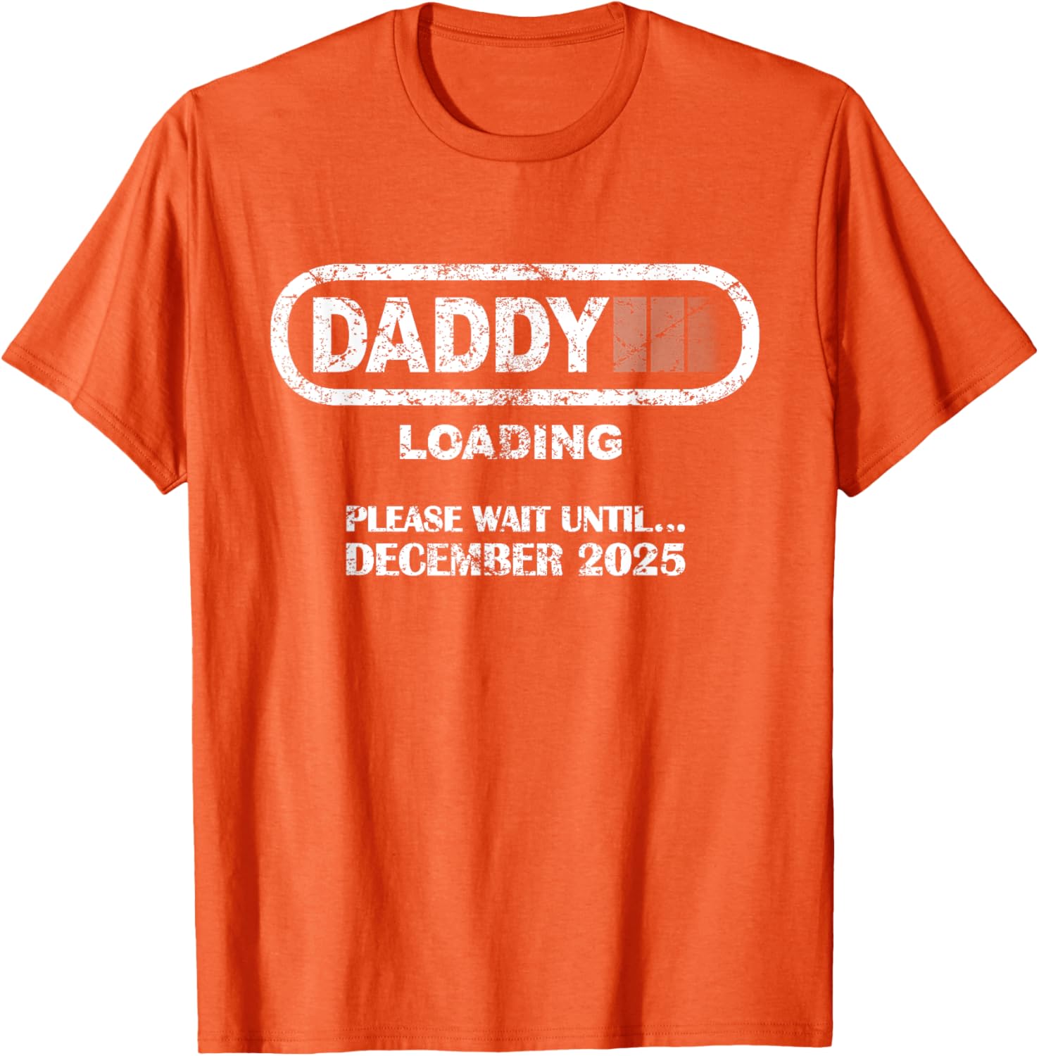Daddy To Be December 2025 Vintage Style New Dad Loading T-Shirt - 4