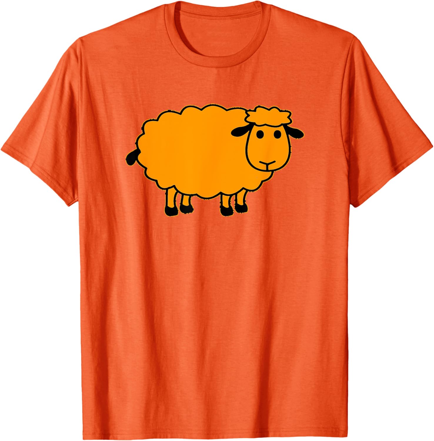 Cute Orange Sheep T-Shirt for Stylish Comfort in Clothing and Accessories - 27