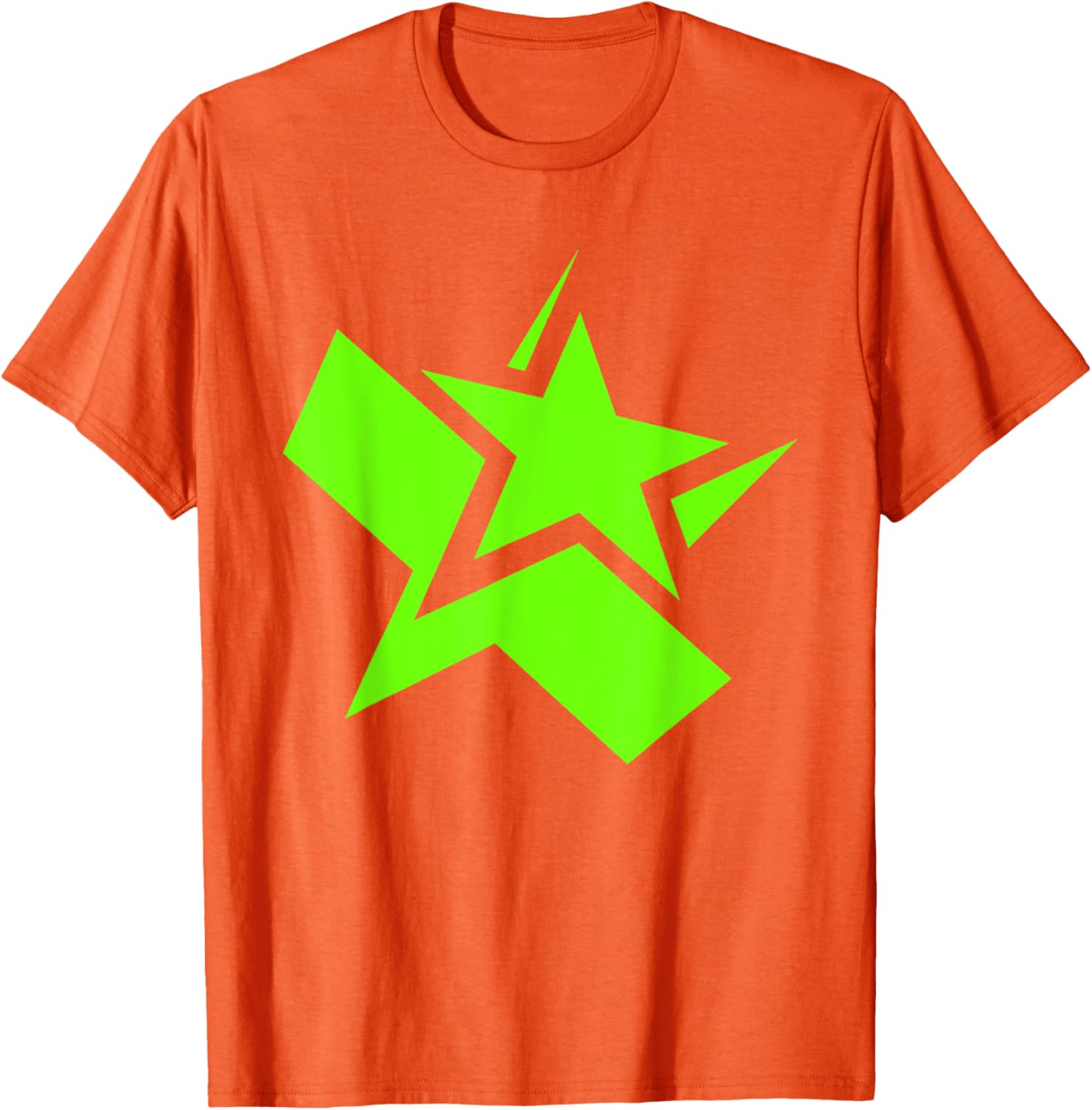 Green Chunky Star Graphic T-Shirt for Stylish Casual Wear - 19