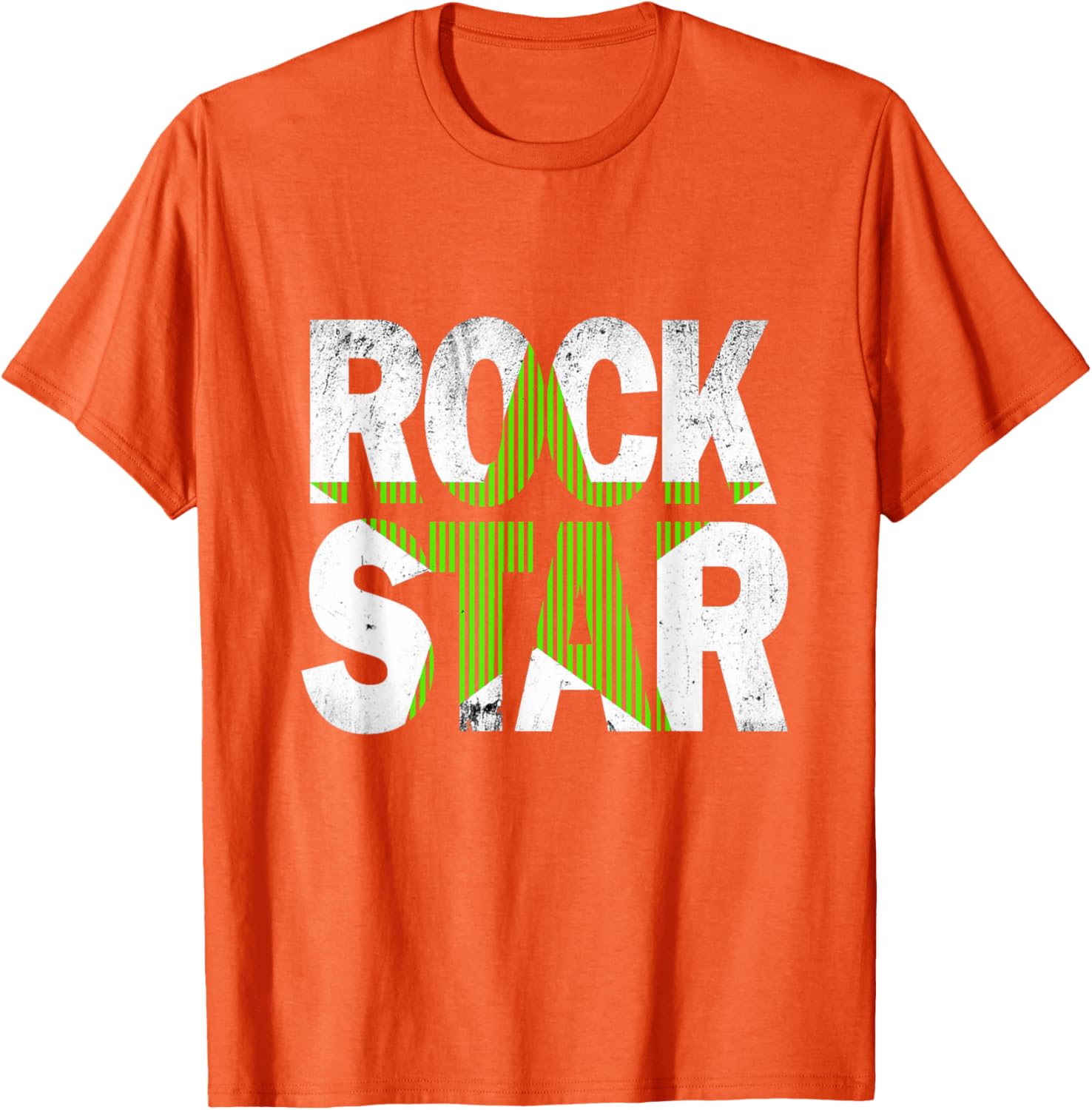 Green Rock Star Distressed Graphic T-Shirt for Trendy Casual Wear - 13