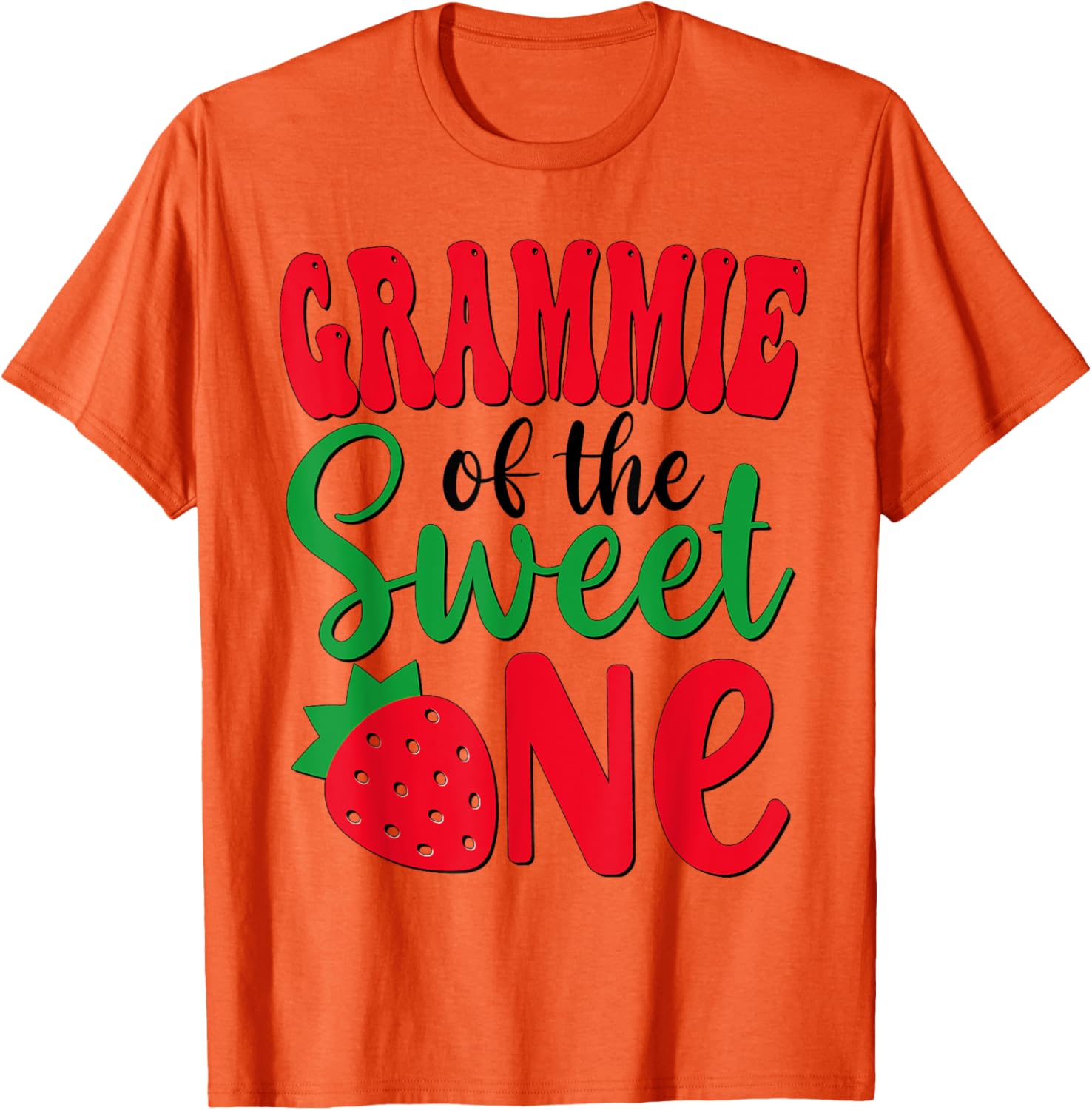 Grammie of The Sweet One Strawberry First Birthday Girl T-Shirt - 8