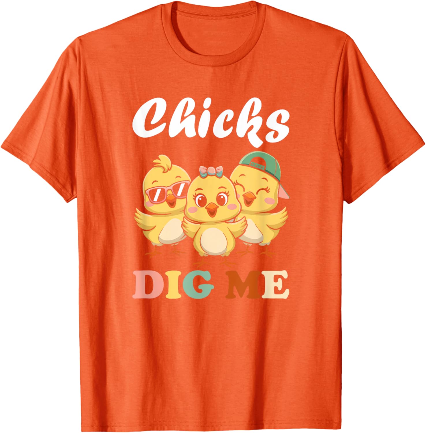 Chicks Dig Me Funny Easter T-Shirt for Toddler Boys and Men - 19