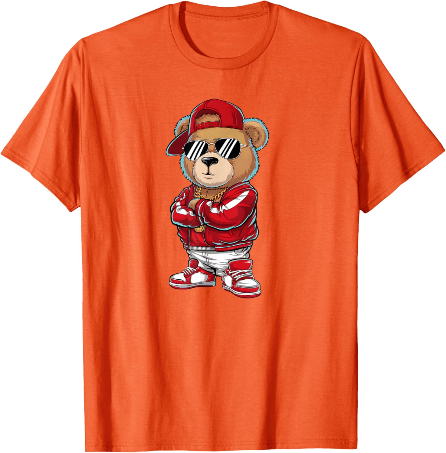 Funny Hip Hop Teddy Bear 90s Graffiti Art T-Shirt for Rap Lovers - 3