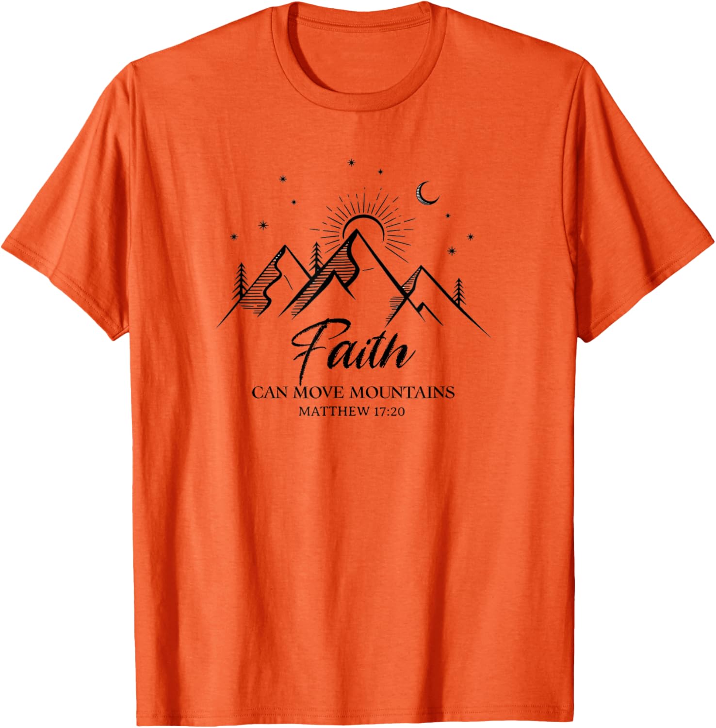 Faith Can Move Mountains Inspirational Bible Verse T-Shirt for Everyone - 7