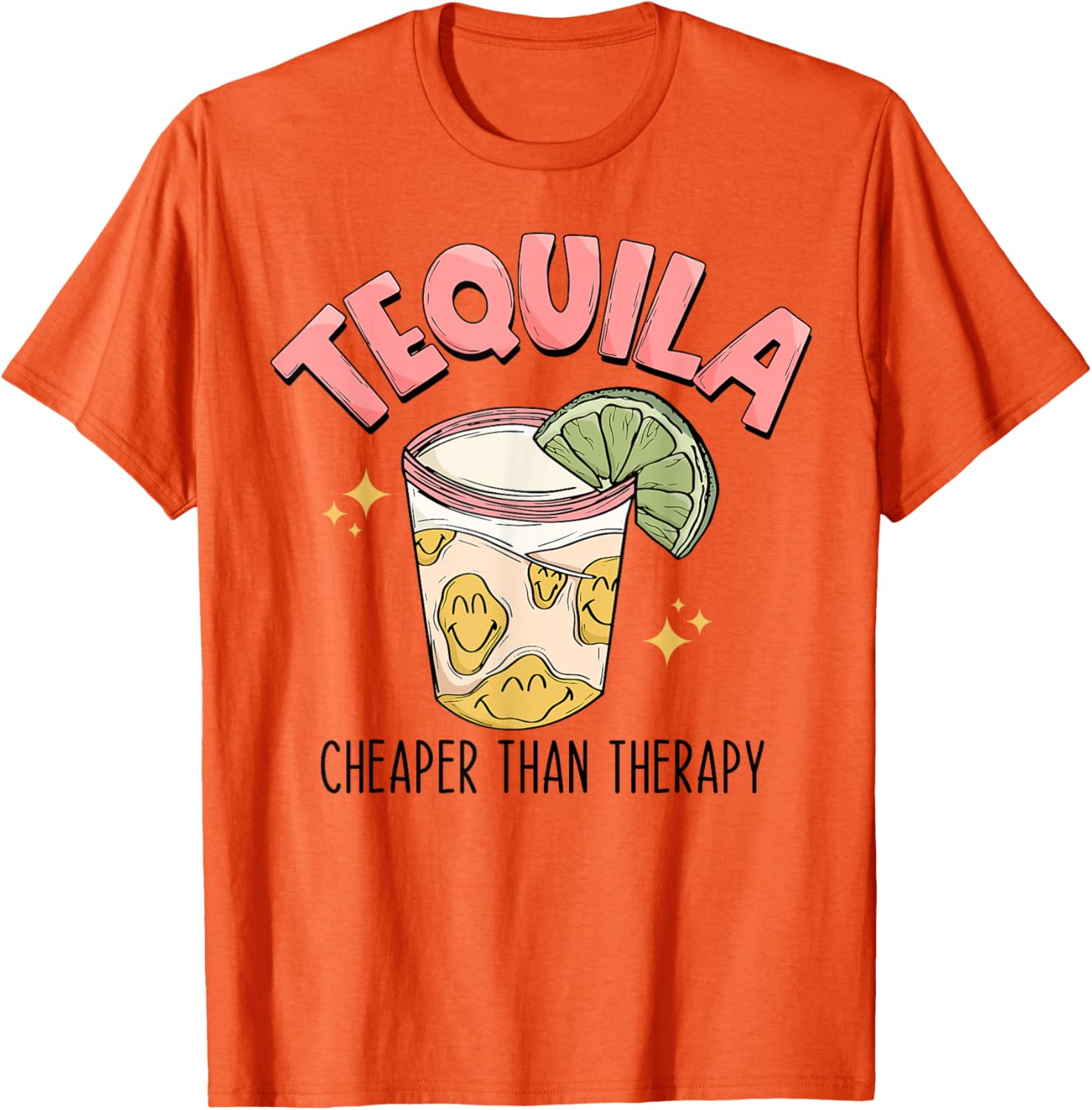 Funny Tequila Therapy T-Shirt for Fun Mexican Style Drinking Lovers - 1
