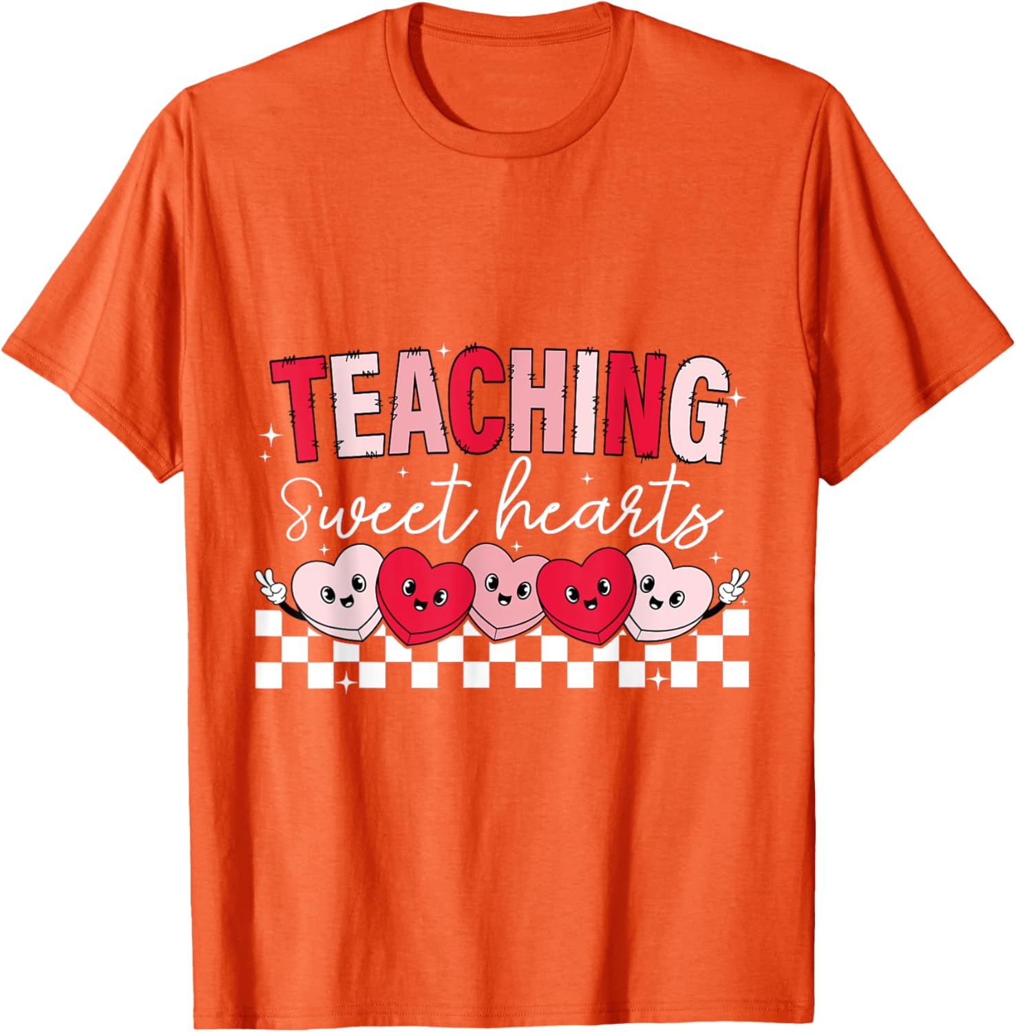 Cute Candy Heart Teacher Valentine's Day T-Shirt for Sweethearts - 8