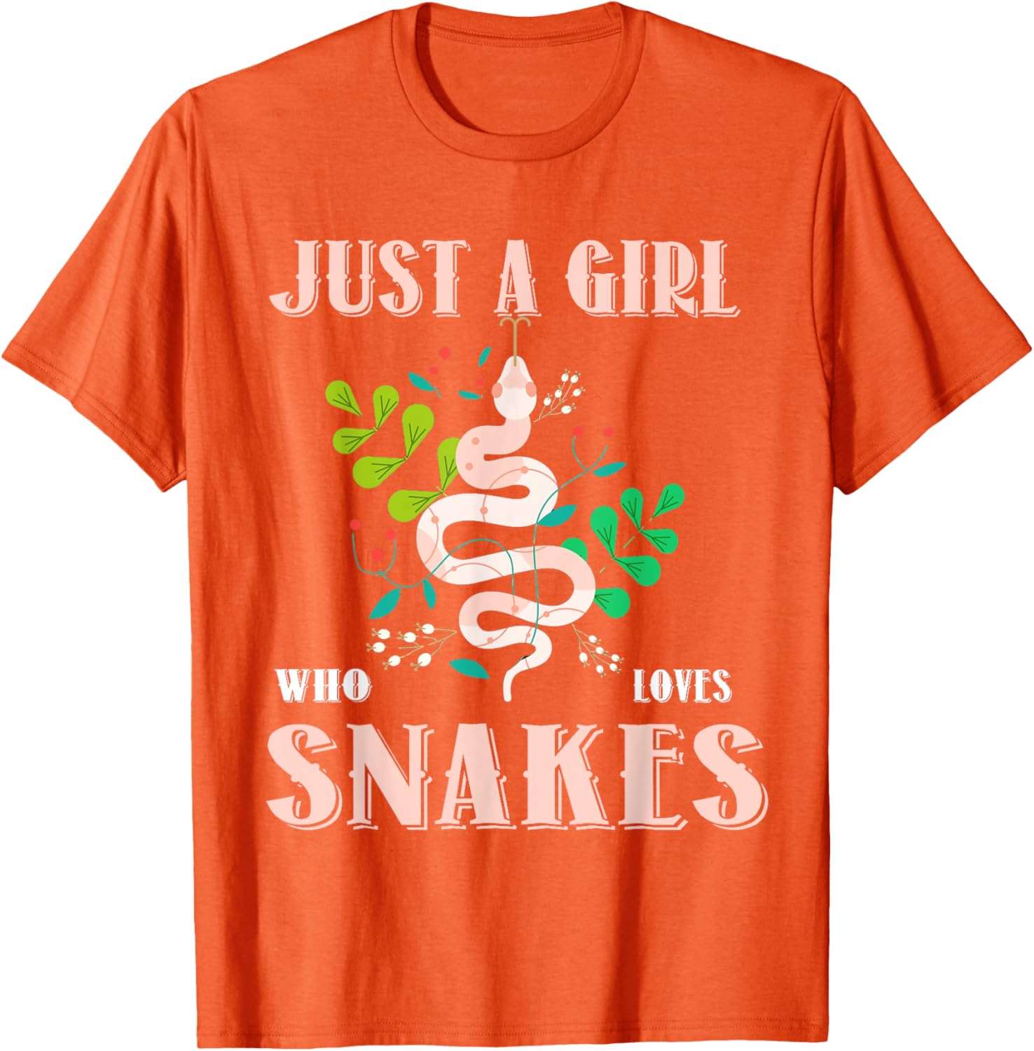 Cute Just a Girl Who Loves Snakes T-Shirt for Reptile Lovers - 9