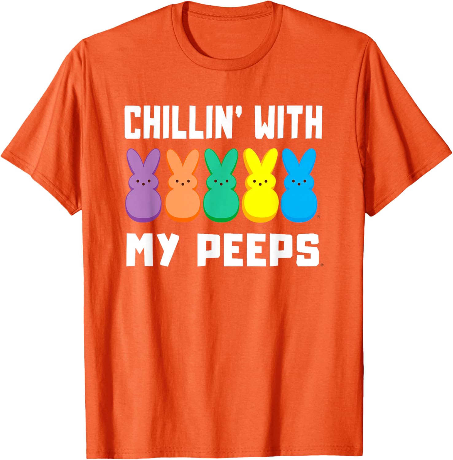 Chillin' With My Peeps Easter Bunny T-Shirt for Fun Spring Styles - 4