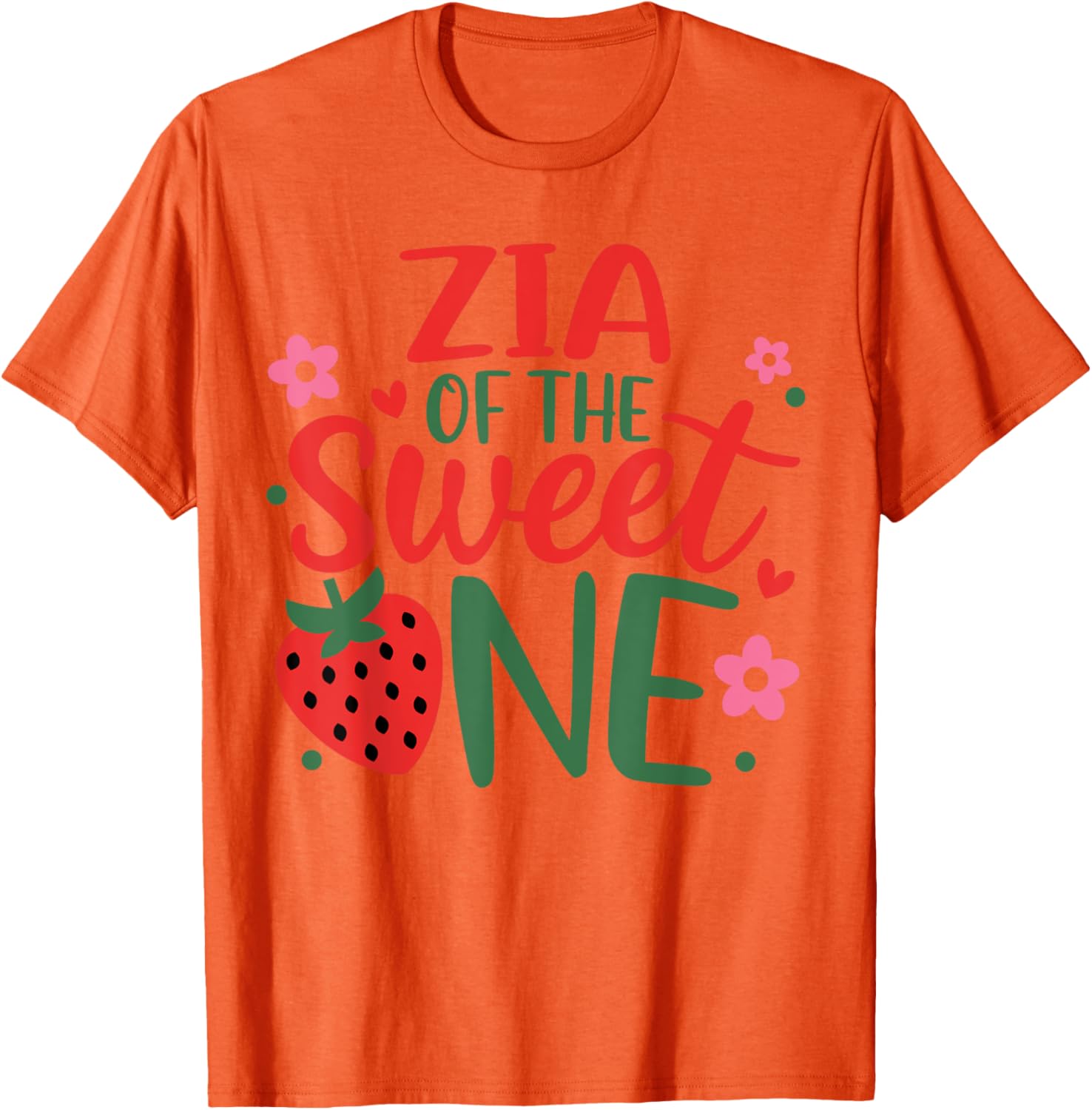 Cute Strawberry First Birthday Girl T-Shirt for Sweet One Celebrations - 5