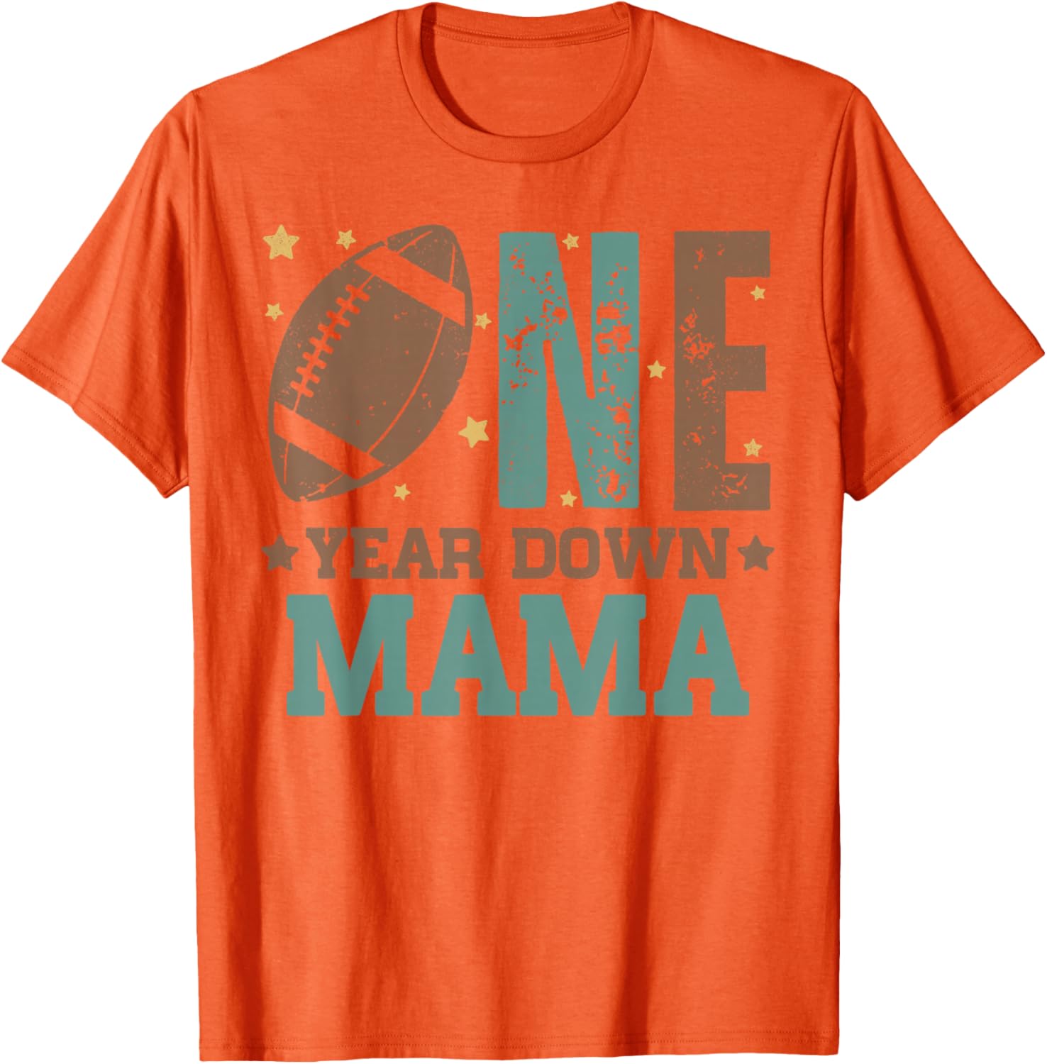 Cute Mama of 1 Year Old Football Birthday Party T-Shirt for Moms - 27