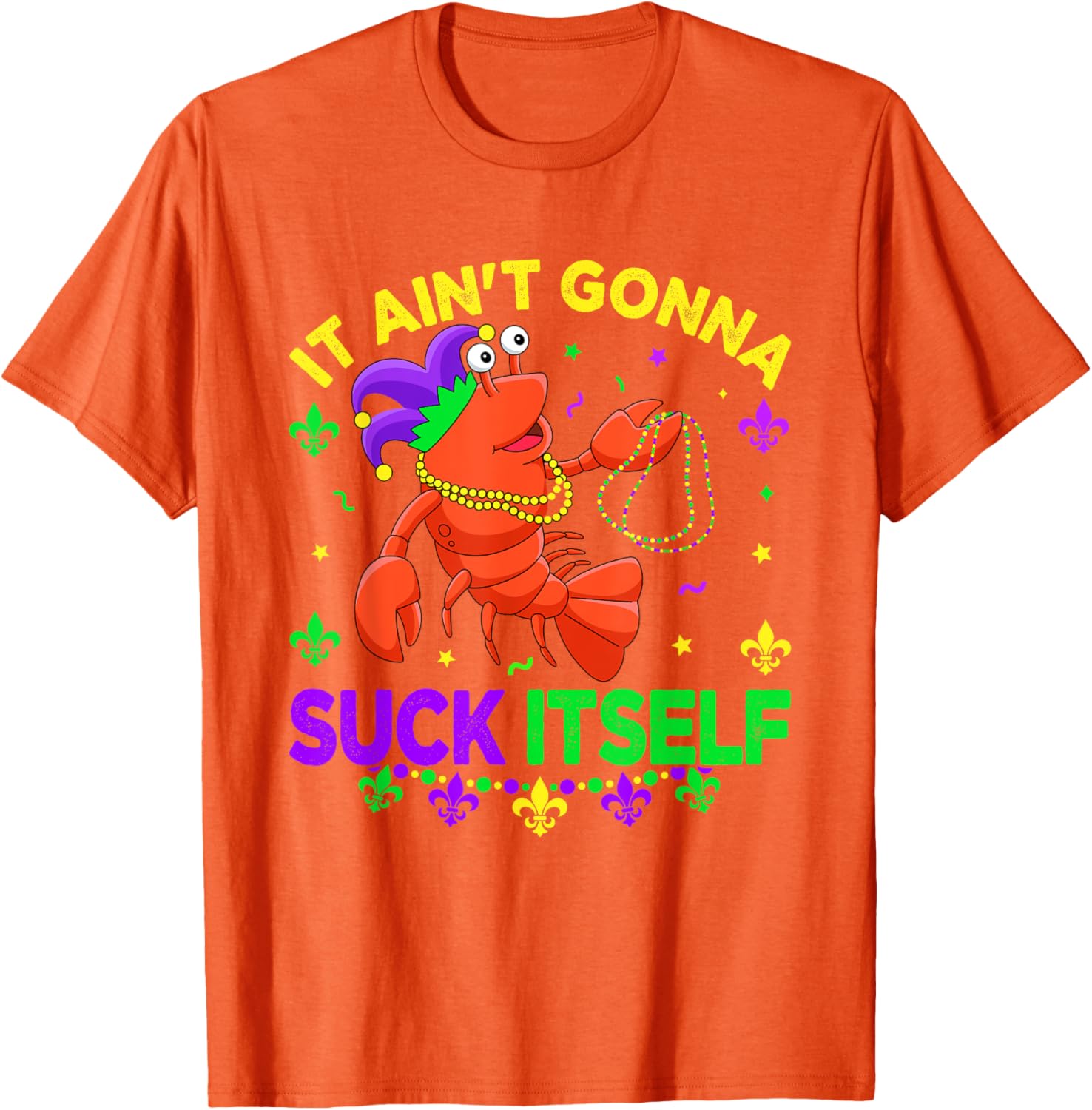 Fun Crawfish Jester Beads Mardi Gras T-Shirt for Festive Celebrations - 6