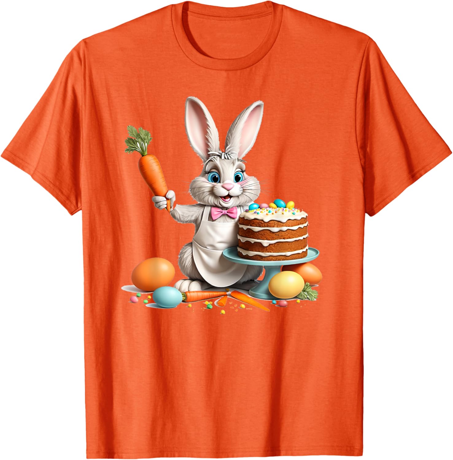 Easter Bunny Baking Carrot Cake T-Shirt for Fun Holiday Celebrations - 23