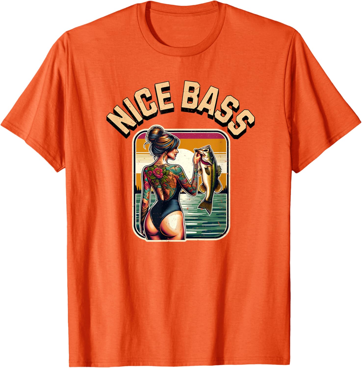 Cute Bass Fishing Woman in Bikini T-Shirt for Outdoor Enthusiasts - 4