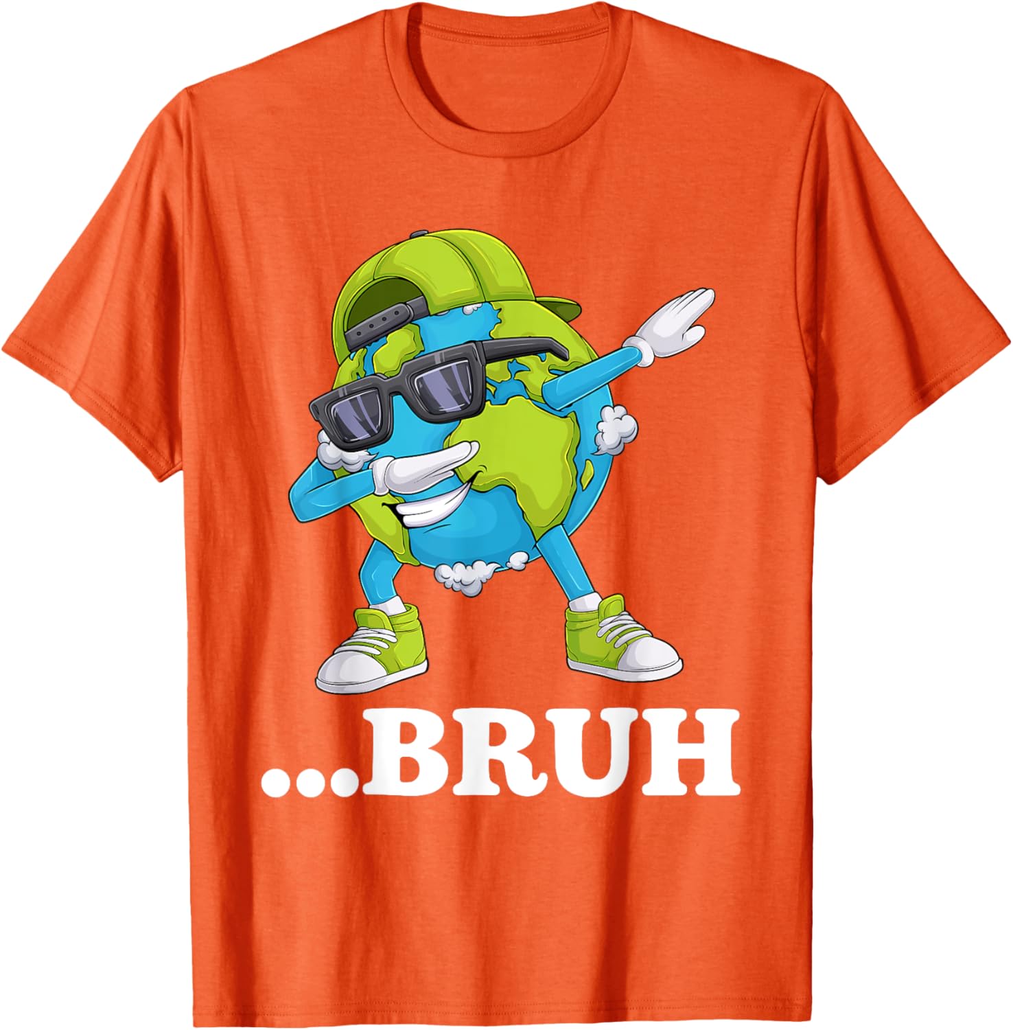 Funny Bruh Dabbing Earth Day T-Shirt for Kids and Men - Cool Gift Idea - 5