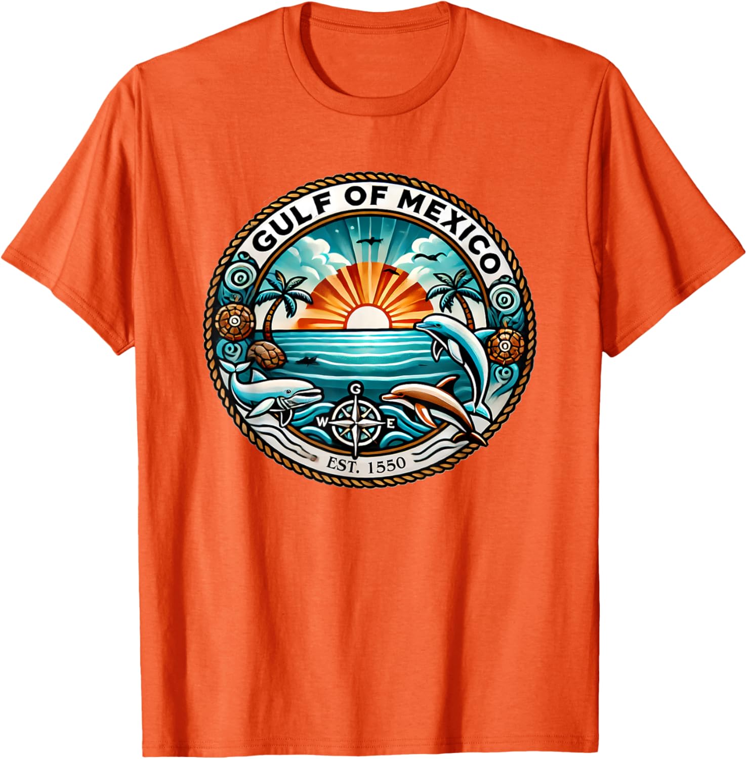 Gulf of Mexico Sunset T-Shirt - Vibrant Caribbean Beach Design - 24