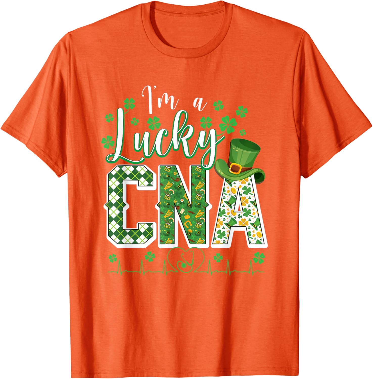 Funny Lucky CNA Nurse Shamrock St Patrick's Day T-Shirt for Scrubs - 5