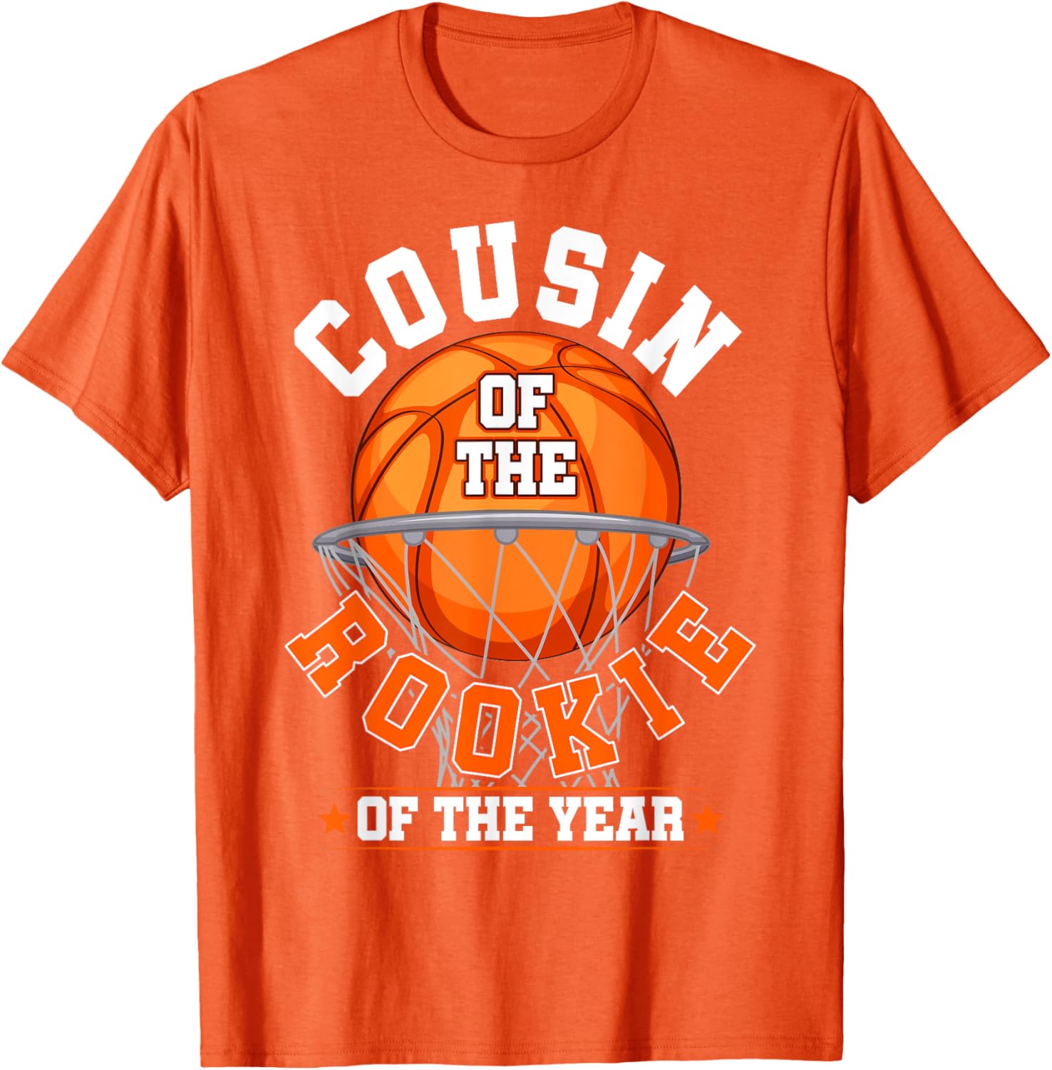 Cousin of Rookie 1st Birthday Basketball Family Matching T-Shirt - 4