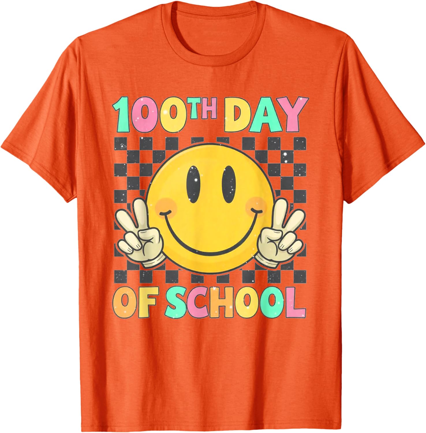 Cute 100th Day of School Smile Face T-Shirt for Kids and Teachers - 10