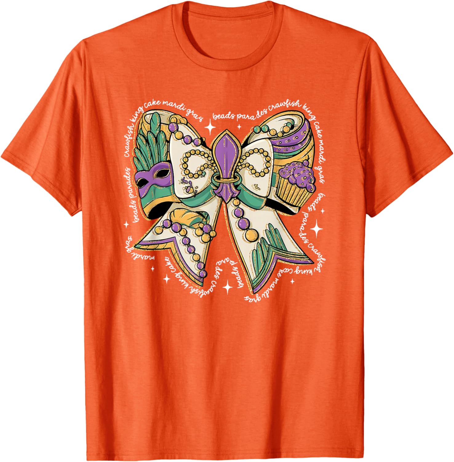 Coquette Bow Mardi Gras T-Shirt for Men and Women - Fun Festival Wear - 10