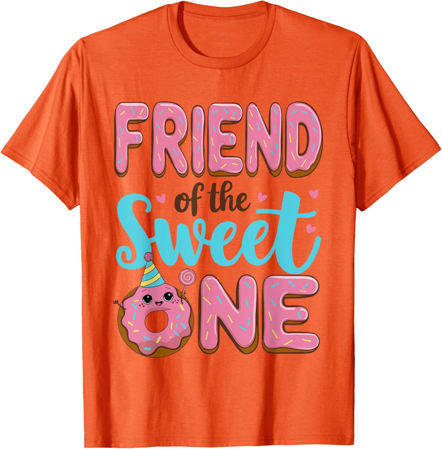 Cute Donut Friend T-Shirt for 1st Birthday Girl Celebrations - 8