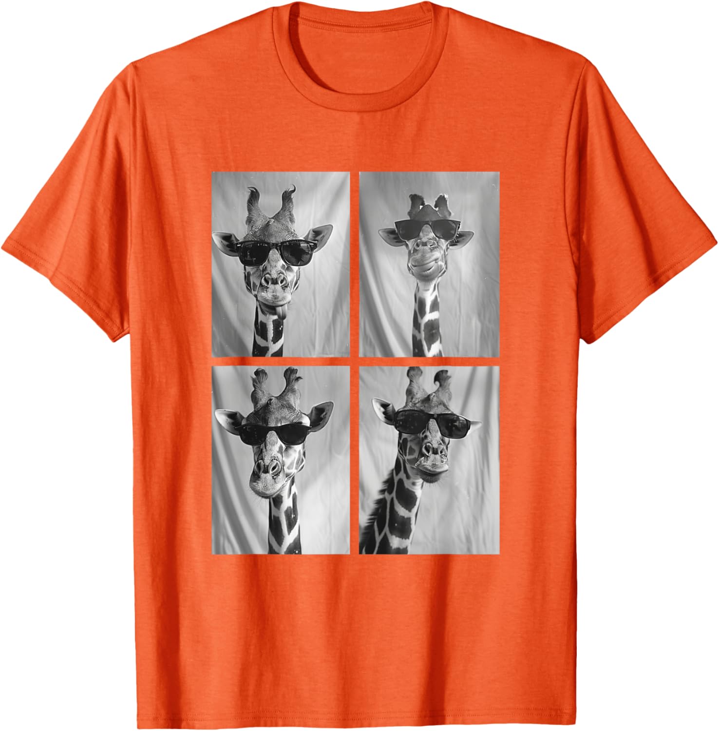 Cute Giraffe in Sunglasses Cool African Hipster T-Shirt for Animal Lovers - 13