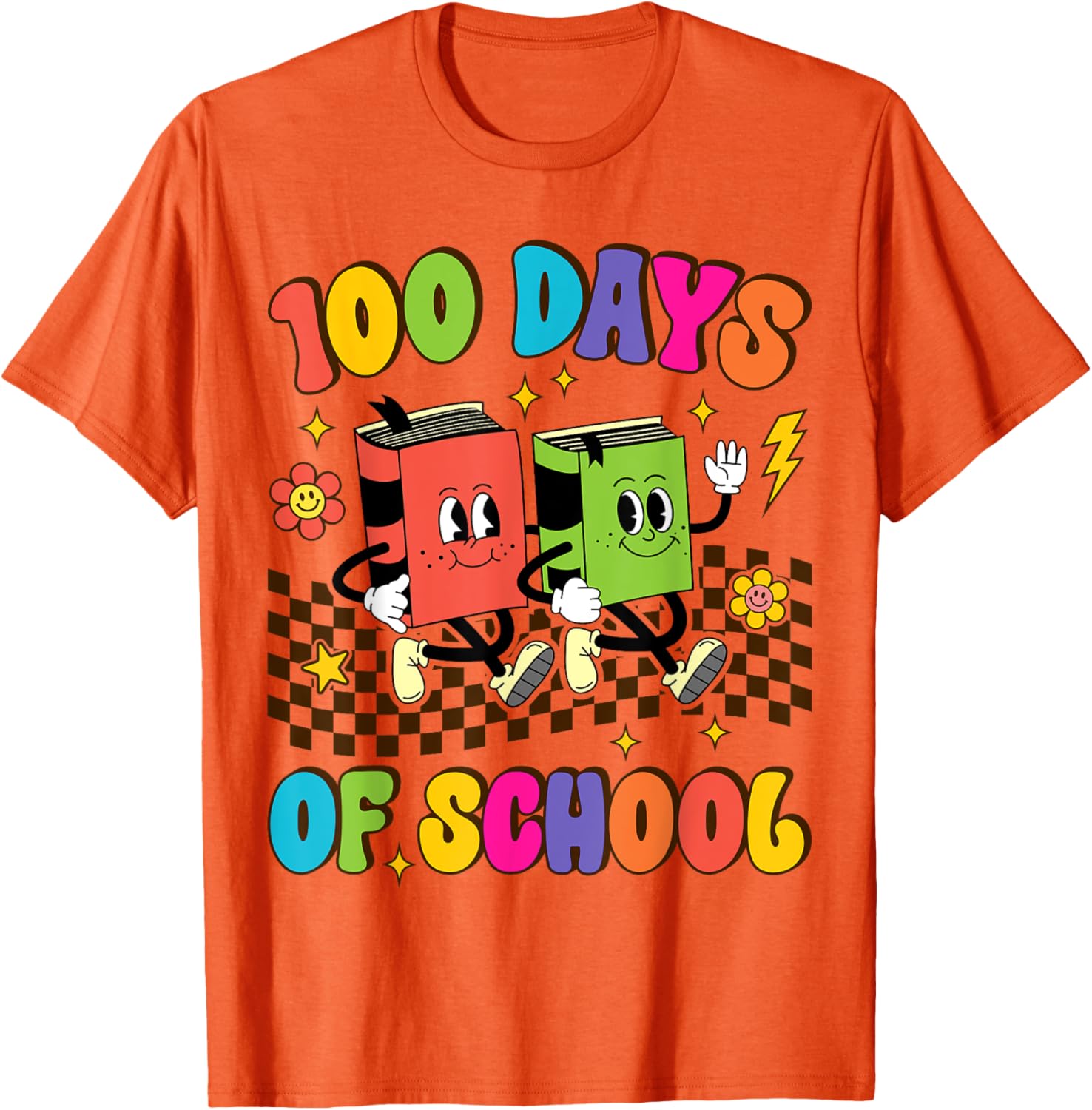 Groovy 100 Days of School T-Shirt for Kids and Teachers Fun Shirt - 3